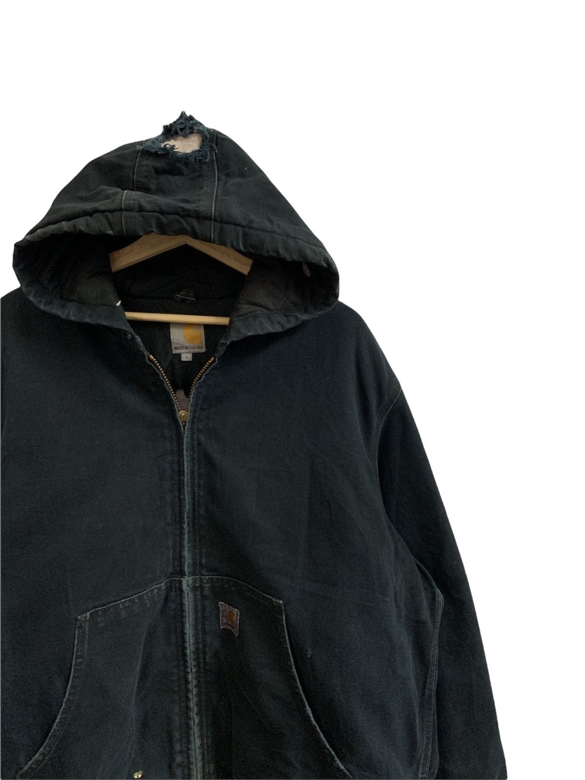 Carhartt Vintage Destroyed Carhartt Hoodie Duck Canvas Jacket Size US L / EU 52-54 / 3 - 7 Thumbnail
