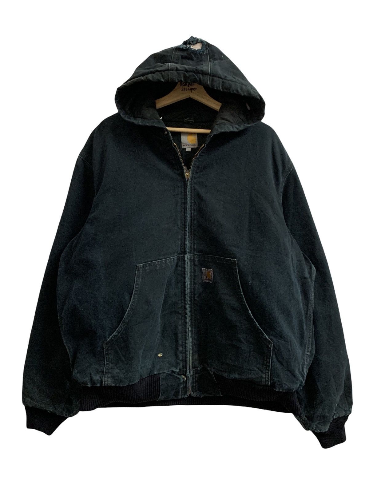 Carhartt Vintage Destroyed Carhartt Hoodie Duck Canvas Jacket Size US L / EU 52-54 / 3 - 1 Thumbnail