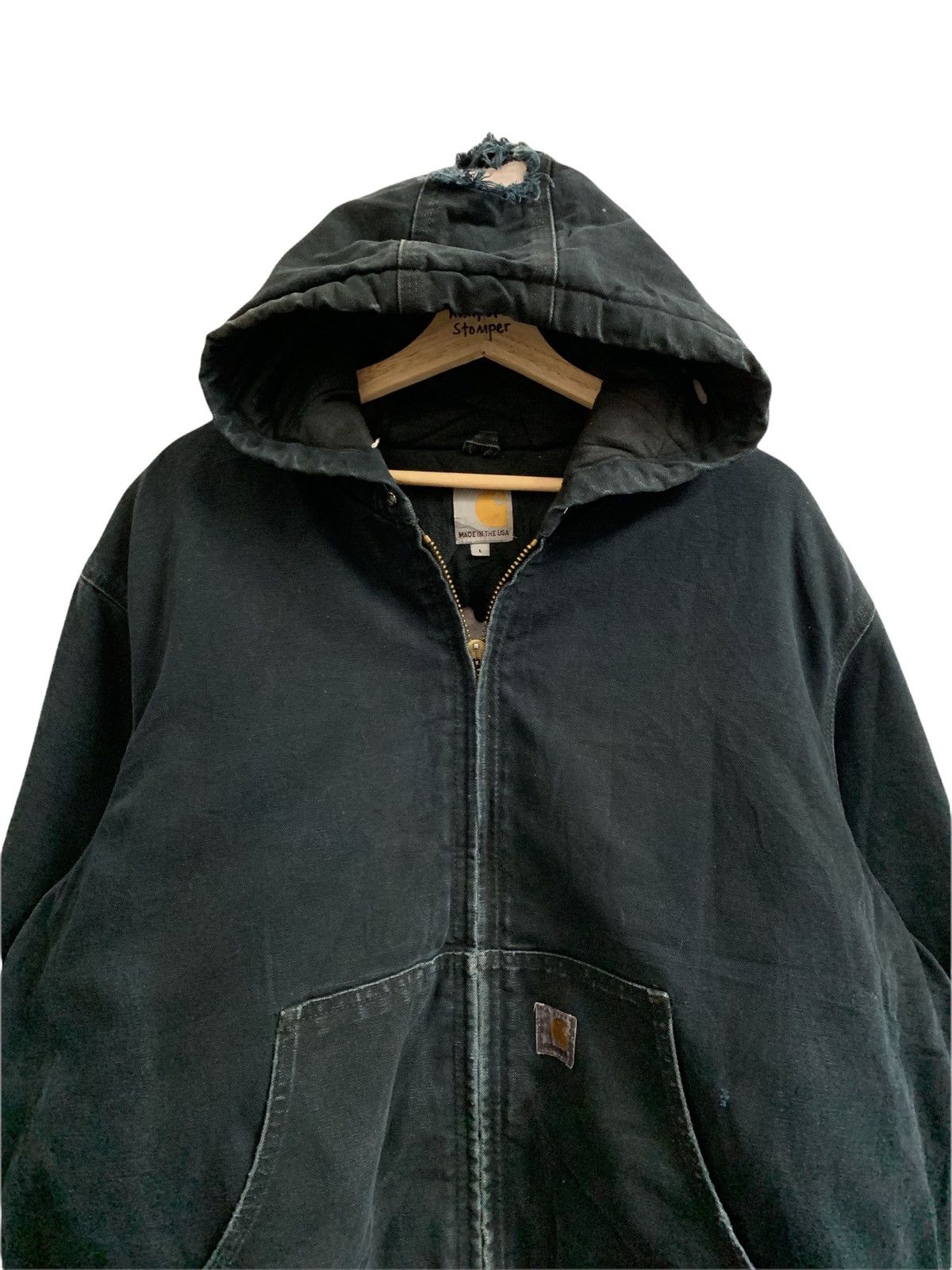 Carhartt Vintage Destroyed Carhartt Hoodie Duck Canvas Jacket Size US L / EU 52-54 / 3 - 6 Thumbnail
