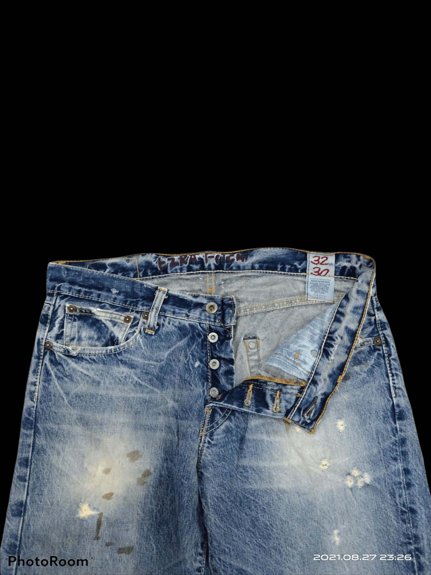 Japanese Brand DISTRESSED RIPPED EZRA FITCH JAPANESE BRAND DENIM PANTS Size US 34 / EU 50 - 4 Thumbnail