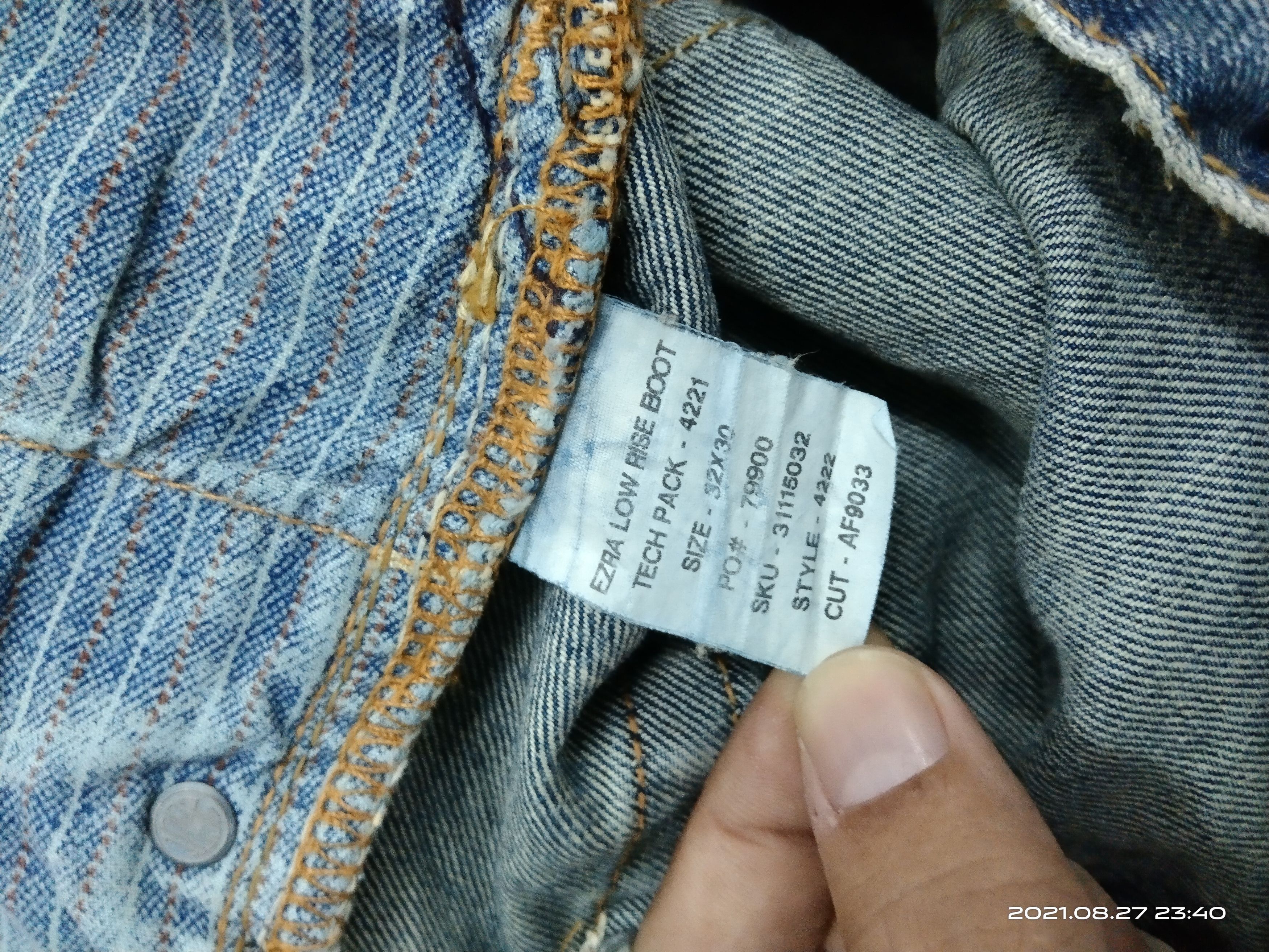Japanese Brand DISTRESSED RIPPED EZRA FITCH JAPANESE BRAND DENIM PANTS Size US 34 / EU 50 - 11 Thumbnail