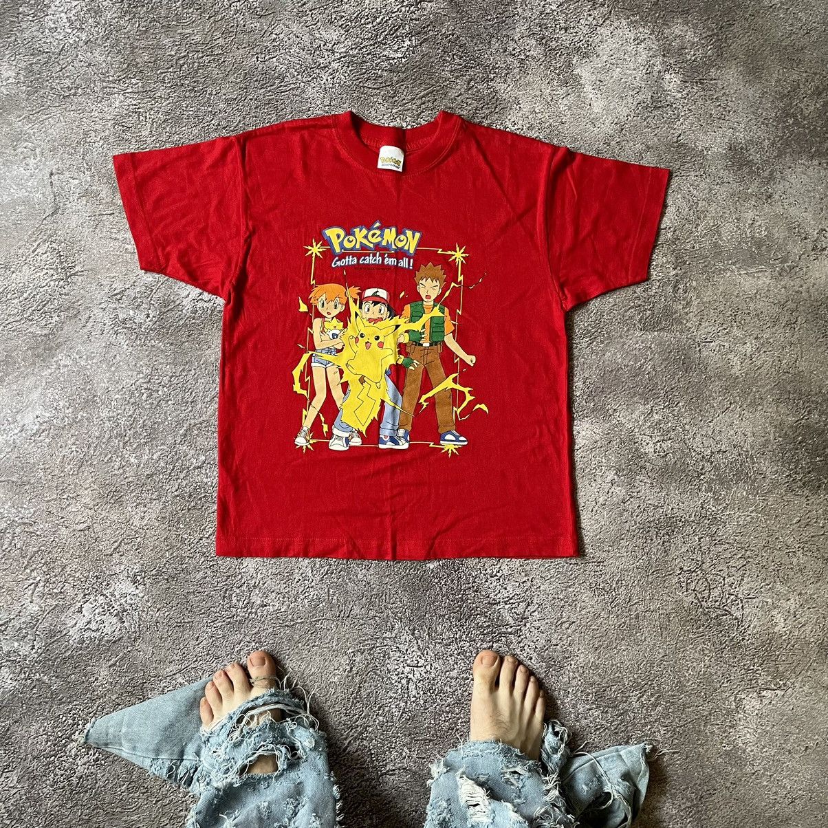 Vintage Vintage Y2K Pokemon Graphic Tee Red Streetwear Cropped XS Size US XS / EU 42 / 0 - 1 Thumbnail