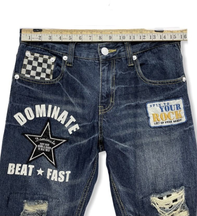 Beauty Beast FYE🔥DOMINATE BEAT*FAST Handcrafted Distressed Ripped Denim Size US 30 / EU 46 - 9 Thumbnail