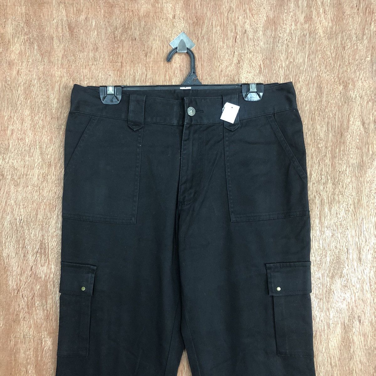 Japanese Brand DL Japan Black Multipocket cropped Cargo Pants #2101 Size 29" - 2 Thumbnail