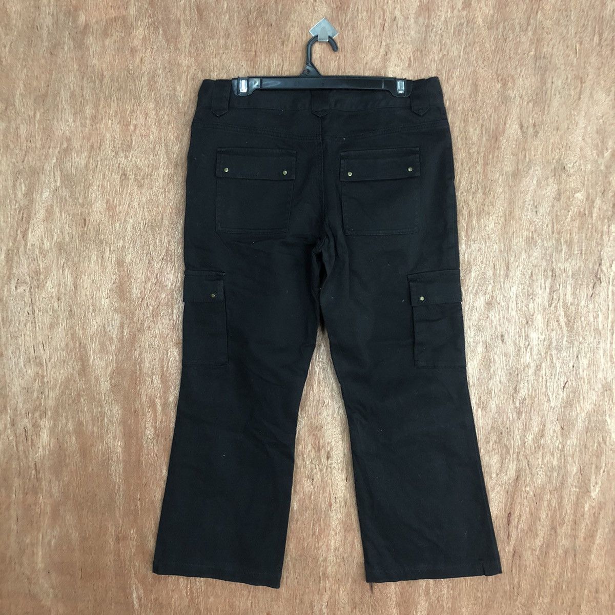 Japanese Brand DL Japan Black Multipocket cropped Cargo Pants #2101 Size 29" - 9 Thumbnail