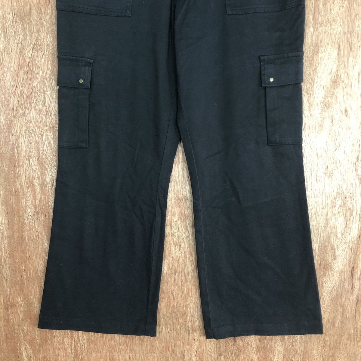 Japanese Brand DL Japan Black Multipocket cropped Cargo Pants #2101 Size 29" - 3 Thumbnail