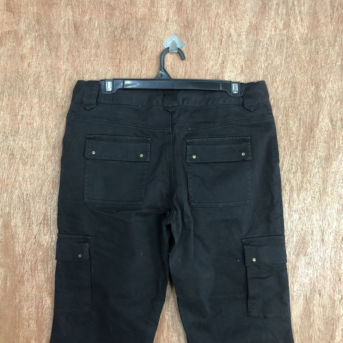 Japanese Brand DL Japan Black Multipocket cropped Cargo Pants #2101 Size 29" - 10 Thumbnail