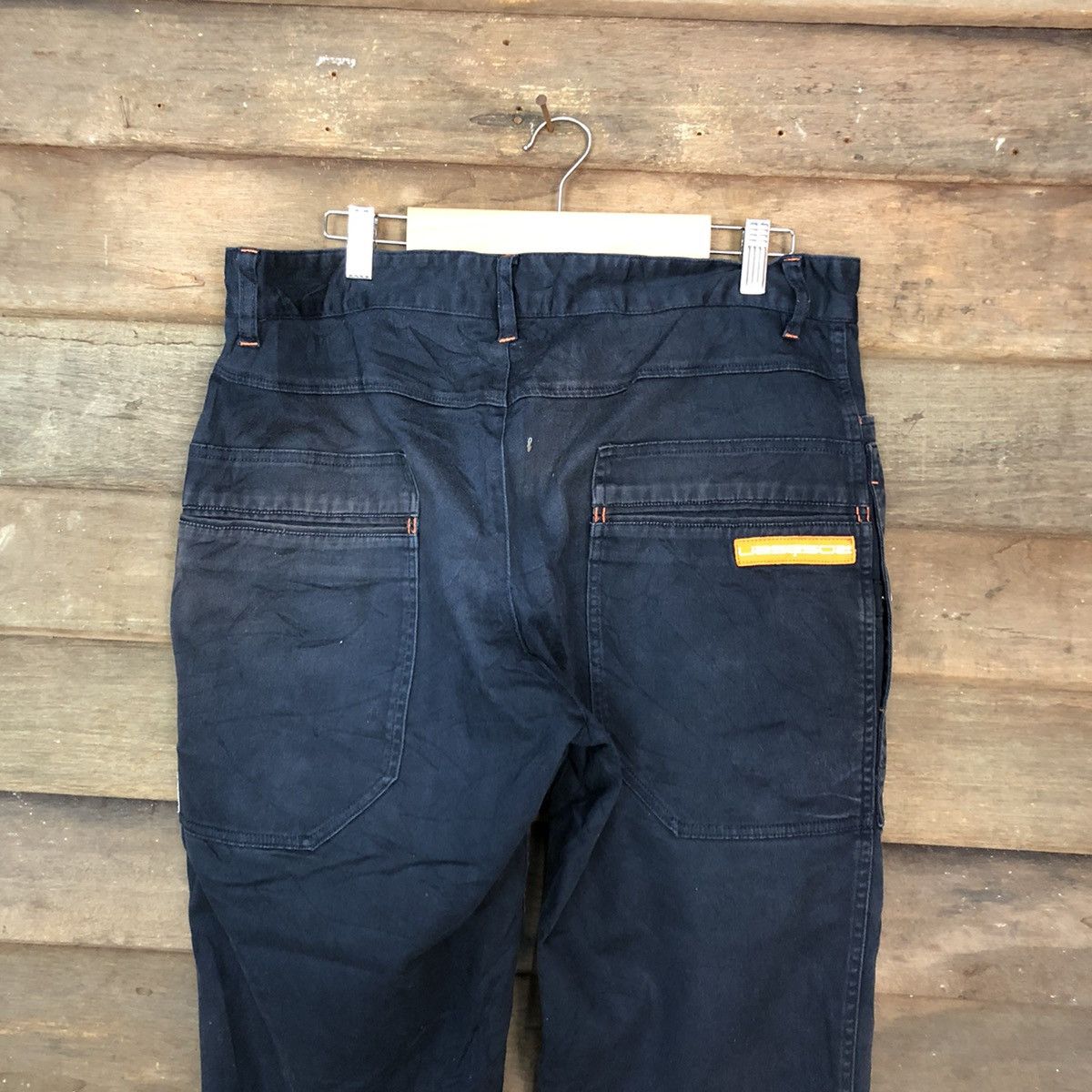 Japanese Brand RosaSen Dark Blue Multipocket cropped Cargo Pants #c981 Size US 32 / EU 48 - 12 Thumbnail