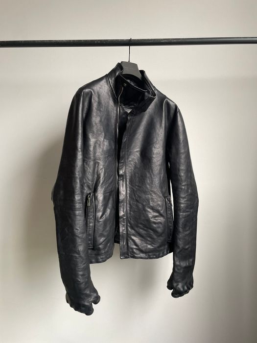 Carol Christian Poell CCP Titanium Horse Leather Gloved Jacket | Grailed