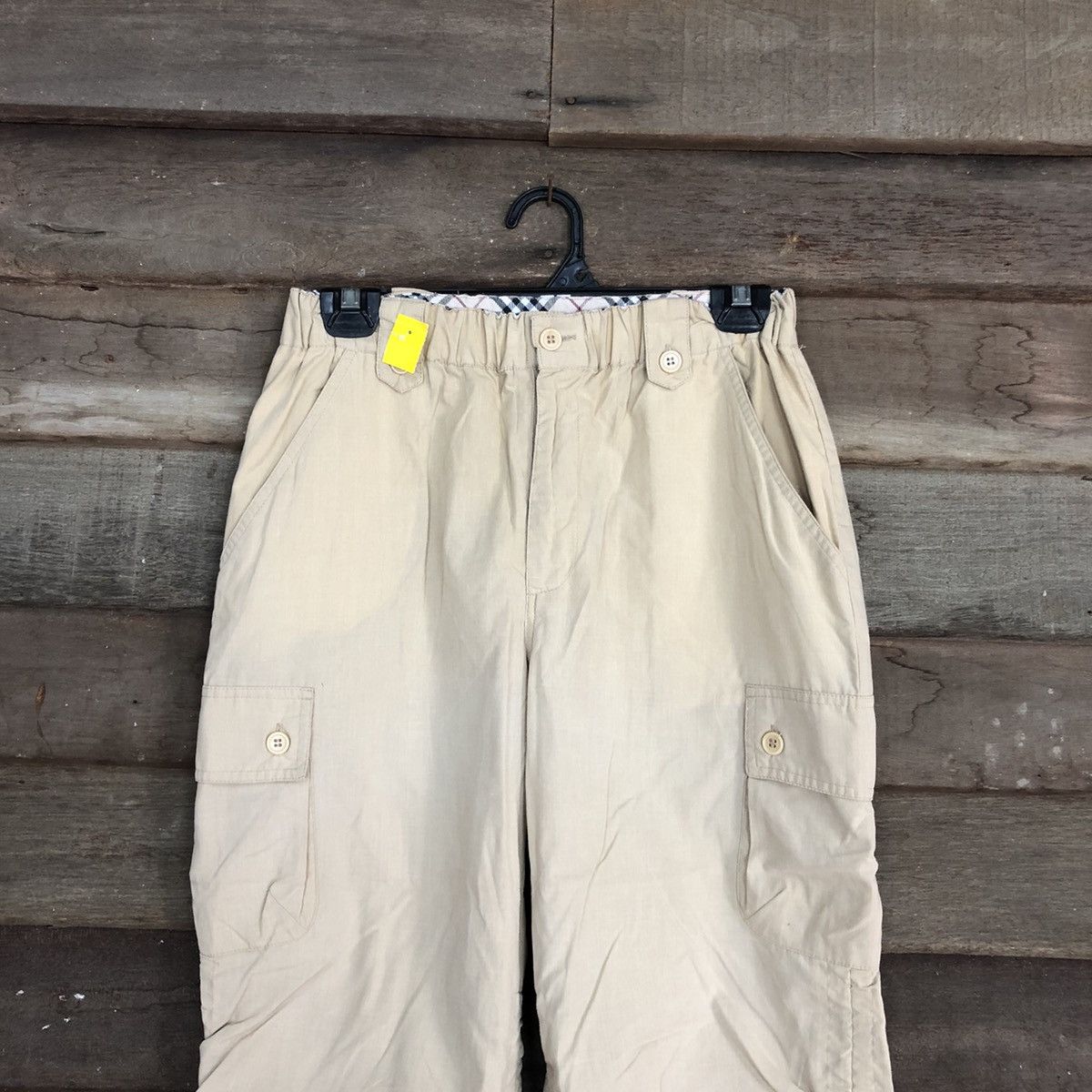 Japanese Brand N.O.T Cream Multipocket Cargo spring cropped Pants #3382 Size 28" / US 6 / IT 42 - 2 Thumbnail
