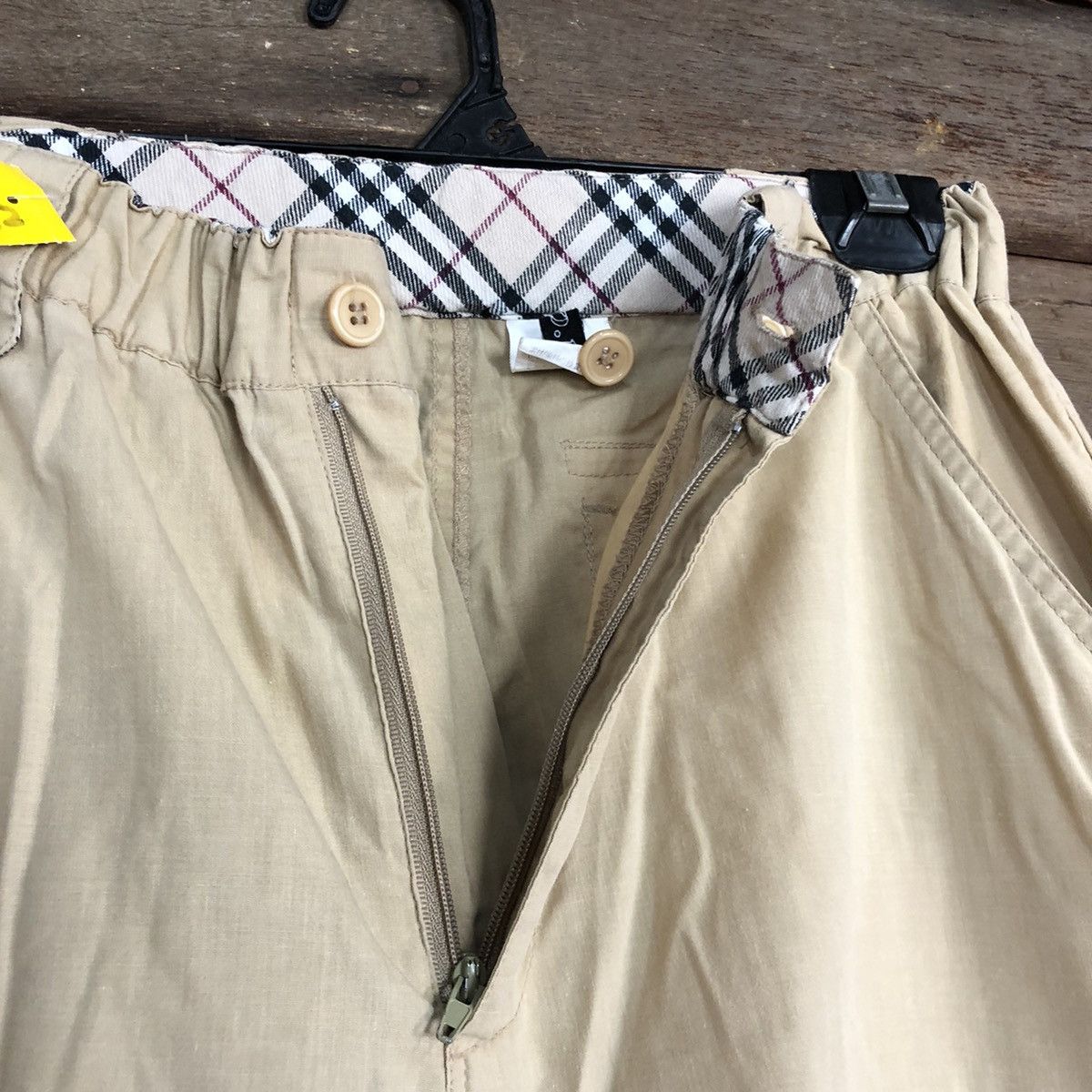 Japanese Brand N.O.T Cream Multipocket Cargo spring cropped Pants #3382 Size 28" / US 6 / IT 42 - 7 Thumbnail