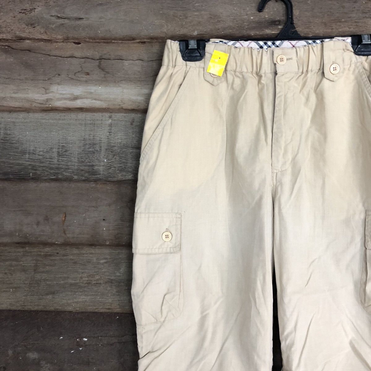 Japanese Brand N.O.T Cream Multipocket Cargo spring cropped Pants #3382 Size 28" / US 6 / IT 42 - 5 Thumbnail