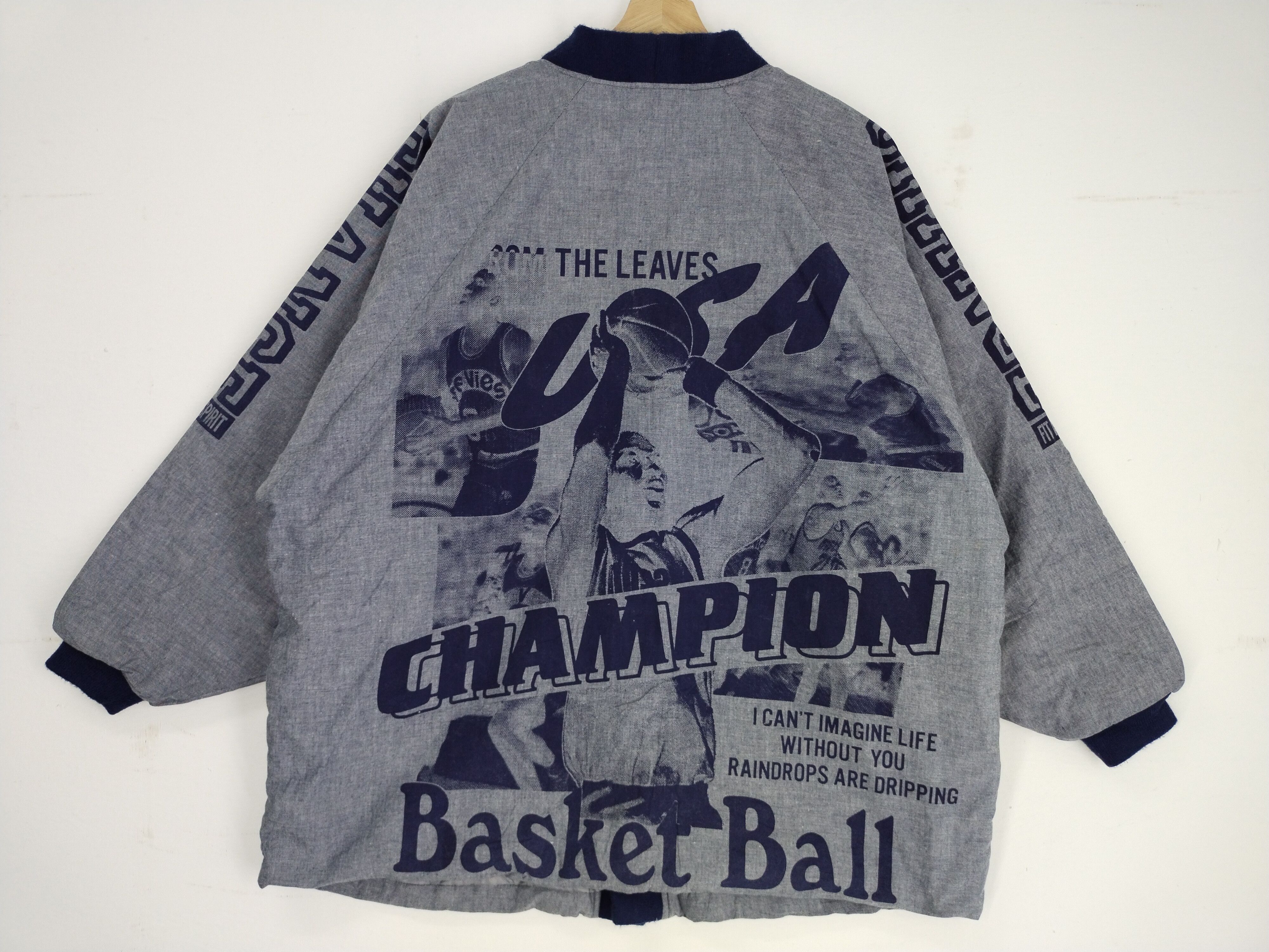 Japanese Brand Vintage Kimono The Leaves USA Champion Basket Ball Size US L / EU 52-54 / 3 - 6 Thumbnail