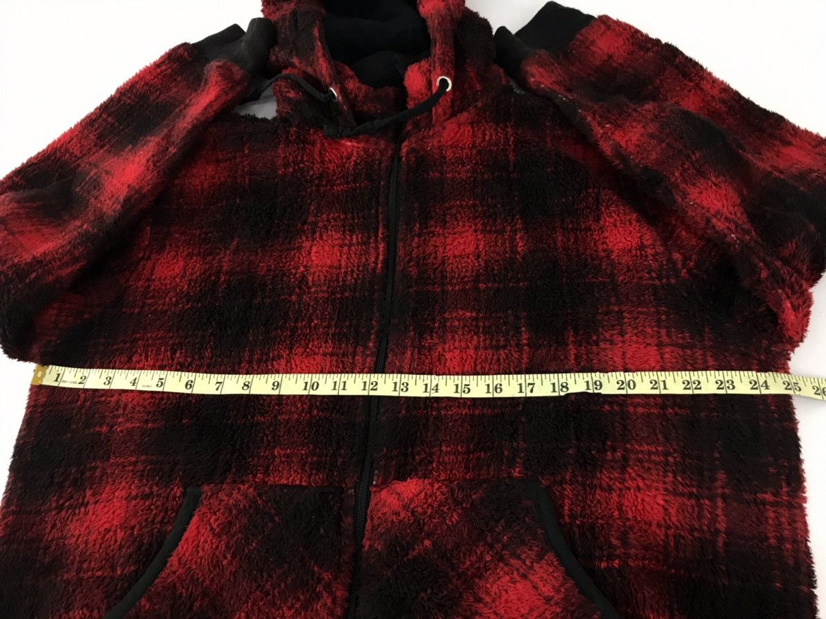 Japanese Brand × Vintage Sorridere Plaid Checked Zipper Hoodies Sweatshirt Fashion Size US XXL / EU 58 / 5 - 8 Thumbnail