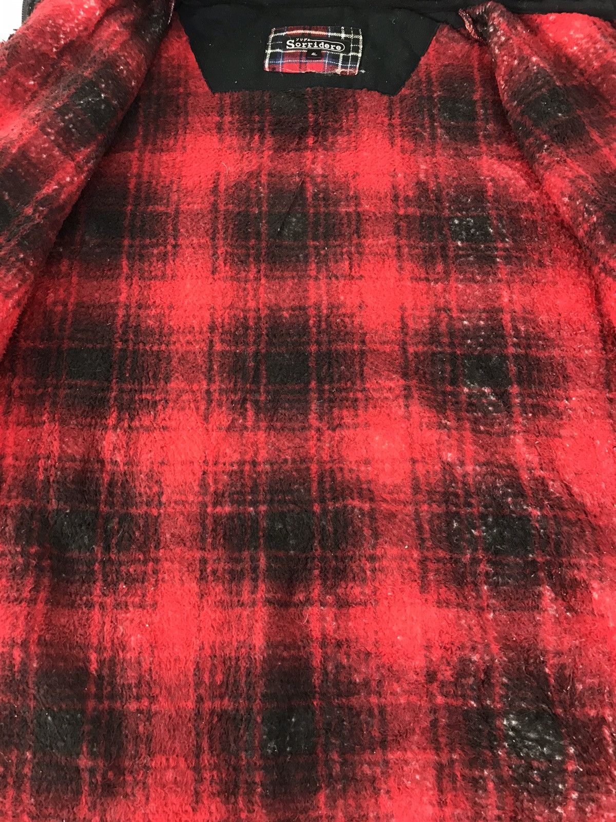 Japanese Brand × Vintage Sorridere Plaid Checked Zipper Hoodies Sweatshirt Fashion Size US XXL / EU 58 / 5 - 4 Thumbnail