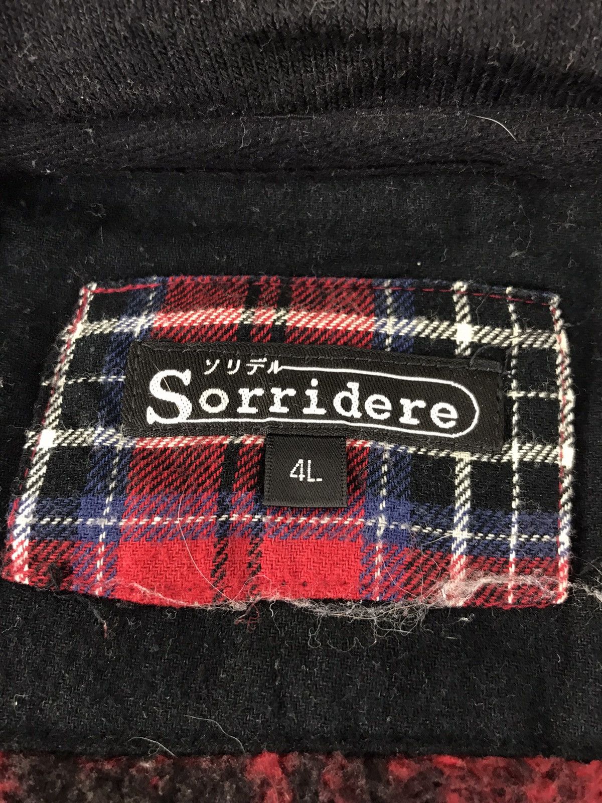 Japanese Brand × Vintage Sorridere Plaid Checked Zipper Hoodies Sweatshirt Fashion Size US XXL / EU 58 / 5 - 5 Thumbnail