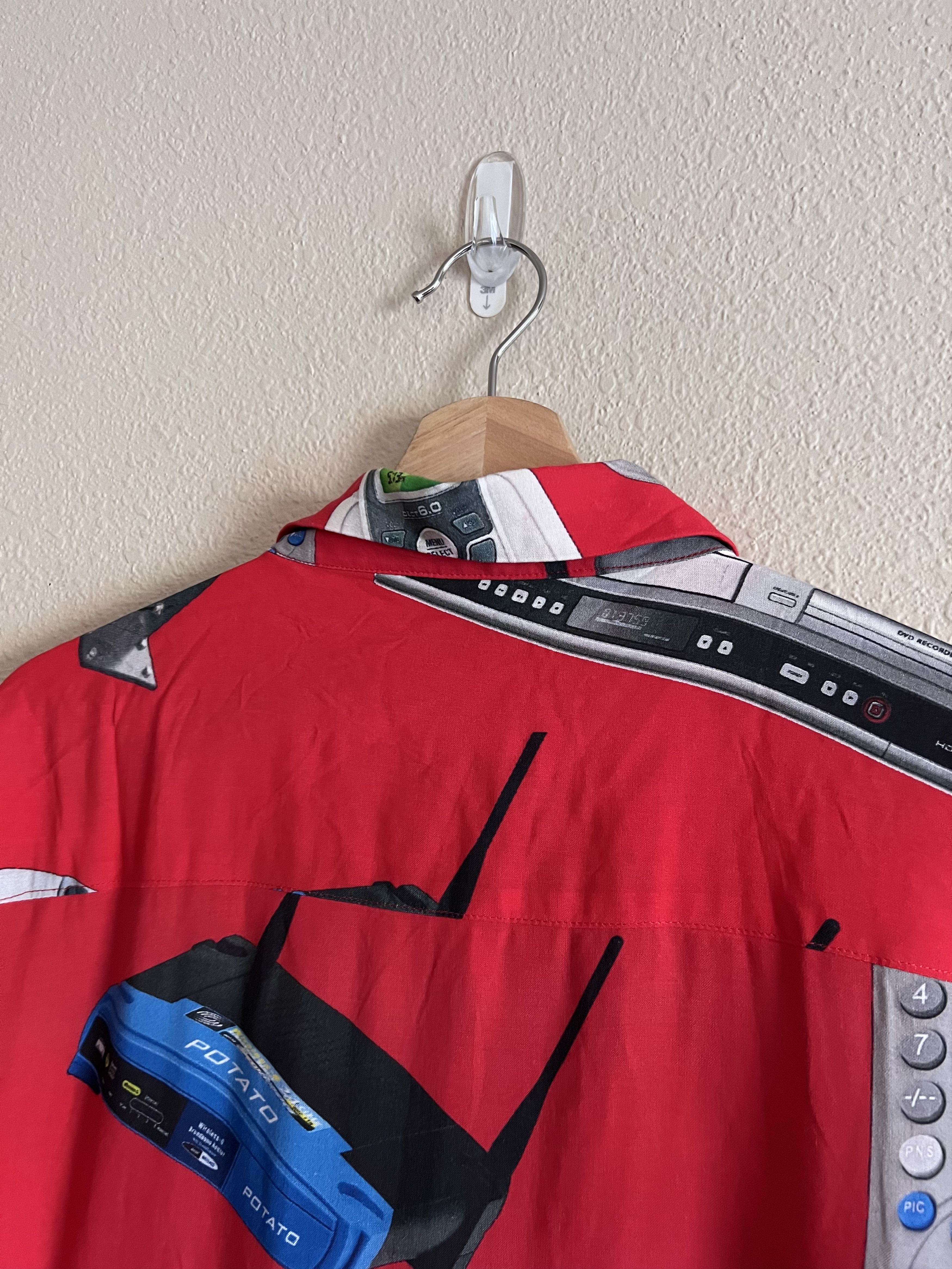 Imran Potato Imran Potato Electronics Button Up Shirt in Red Size US XL / EU 56 / 4 - 6 Thumbnail