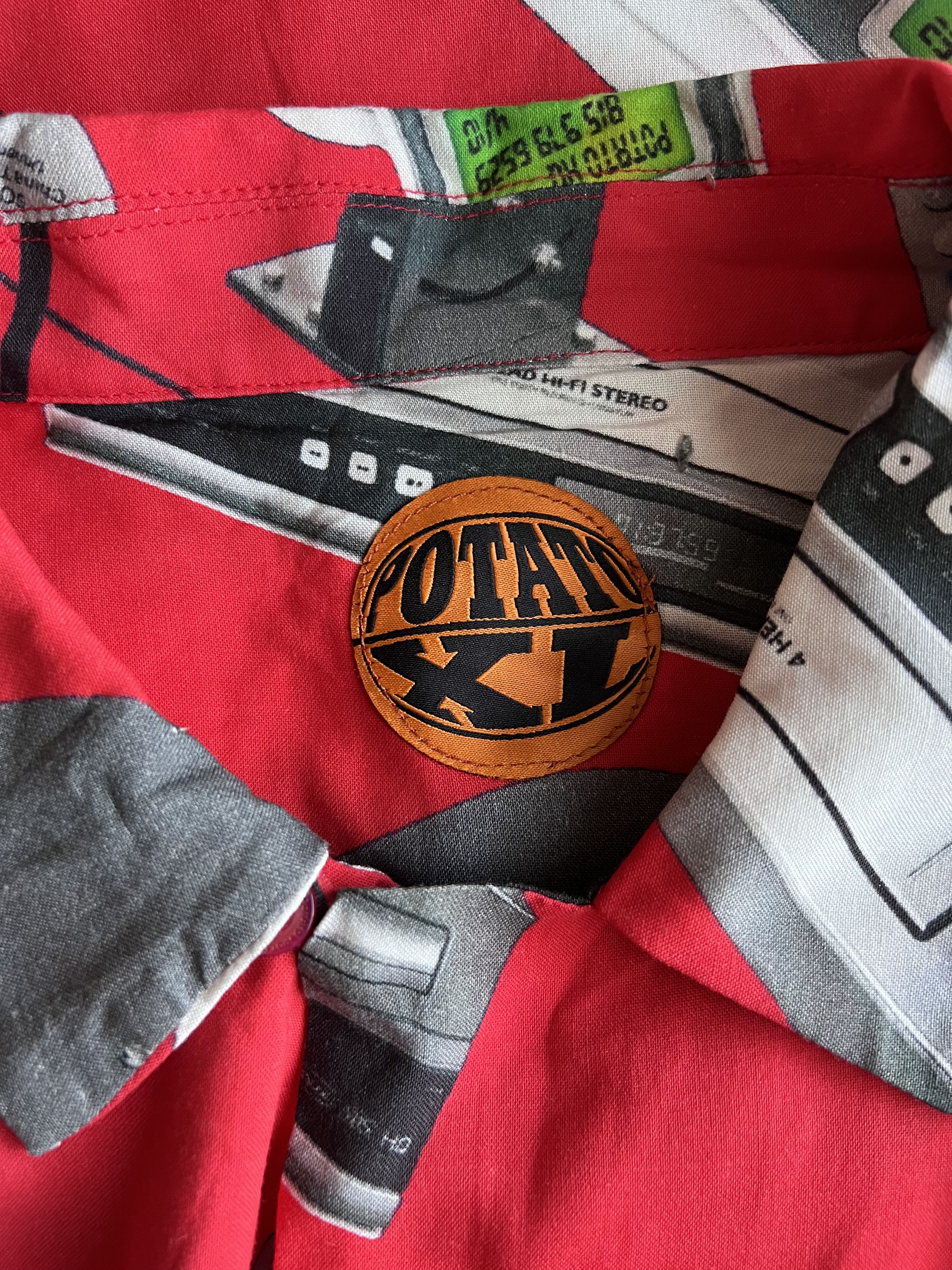 Imran Potato Imran Potato Electronics Button Up Shirt in Red Size US XL / EU 56 / 4 - 8 Thumbnail