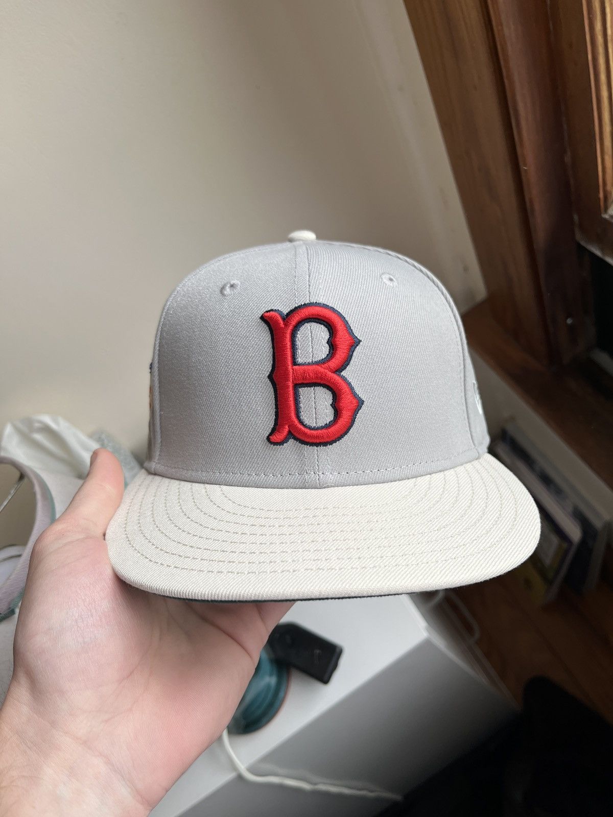 new era boston red sox cap beige