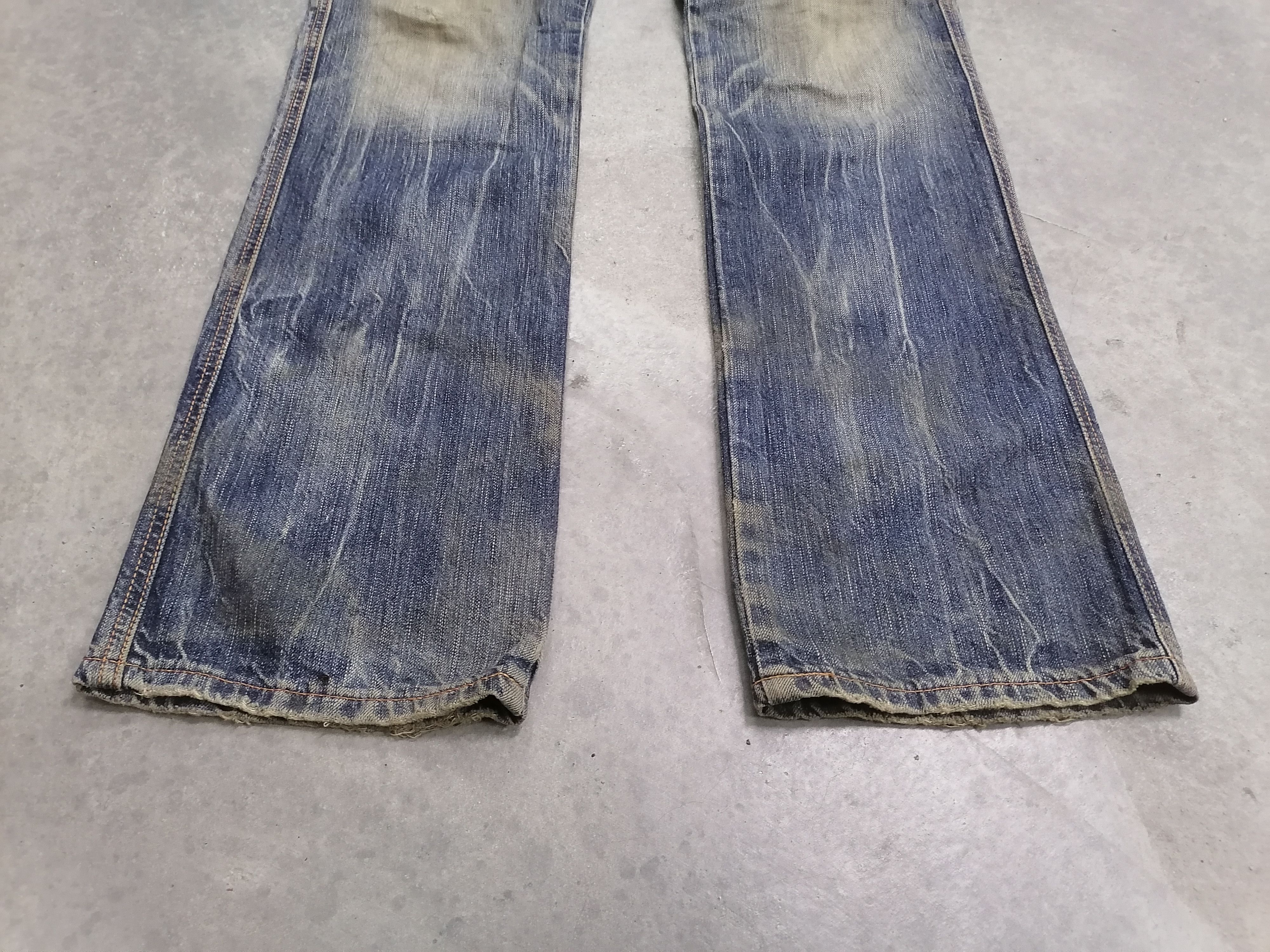 20471120 × Beauty Beast Super Trashed🔥Edwin 503 Blue Trip Distressed Denim Pants⚡⚡⚡ Size US 30 / EU 46 - 3 Thumbnail