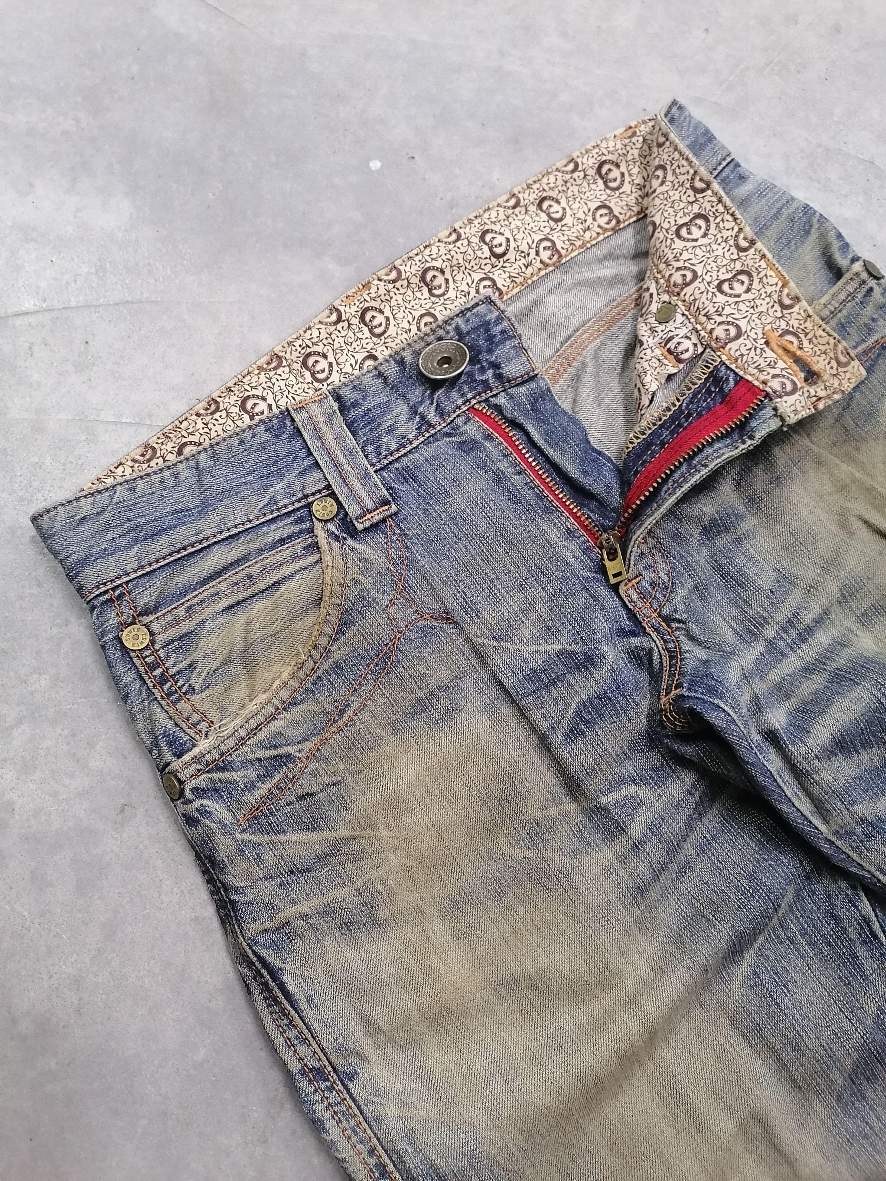 20471120 × Beauty Beast Super Trashed🔥Edwin 503 Blue Trip Distressed Denim Pants⚡⚡⚡ Size US 30 / EU 46 - 5 Thumbnail