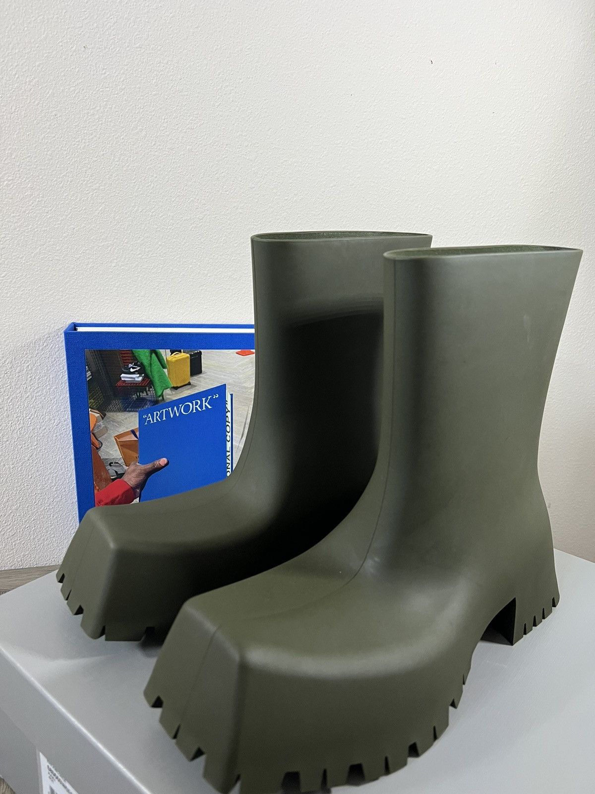 Balenciaga Balenciaga Rubber Trooper Boots Green Size US 12 / EU 45 - 2 Thumbnail