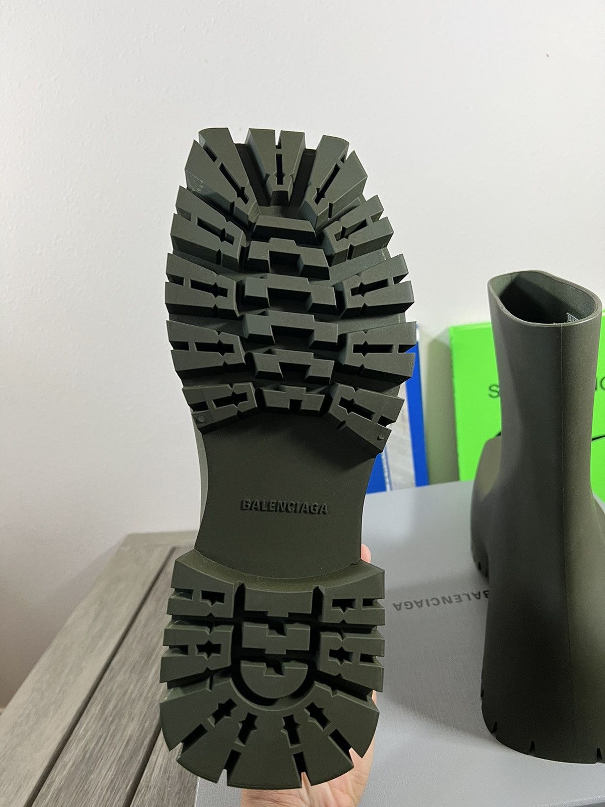 Balenciaga Balenciaga Rubber Trooper Boots Green Size US 12 / EU 45 - 6 Thumbnail