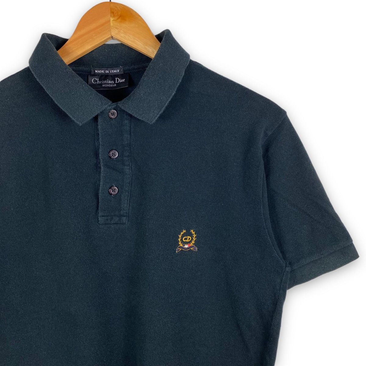 Christian Dior Monsieur × Vintage CHRISTIAN DIOR MONSIEUR SMALL LOGO MADE IN ITALY POLO SHIRT Size US M / EU 48-50 / 2 - 2 Thumbnail