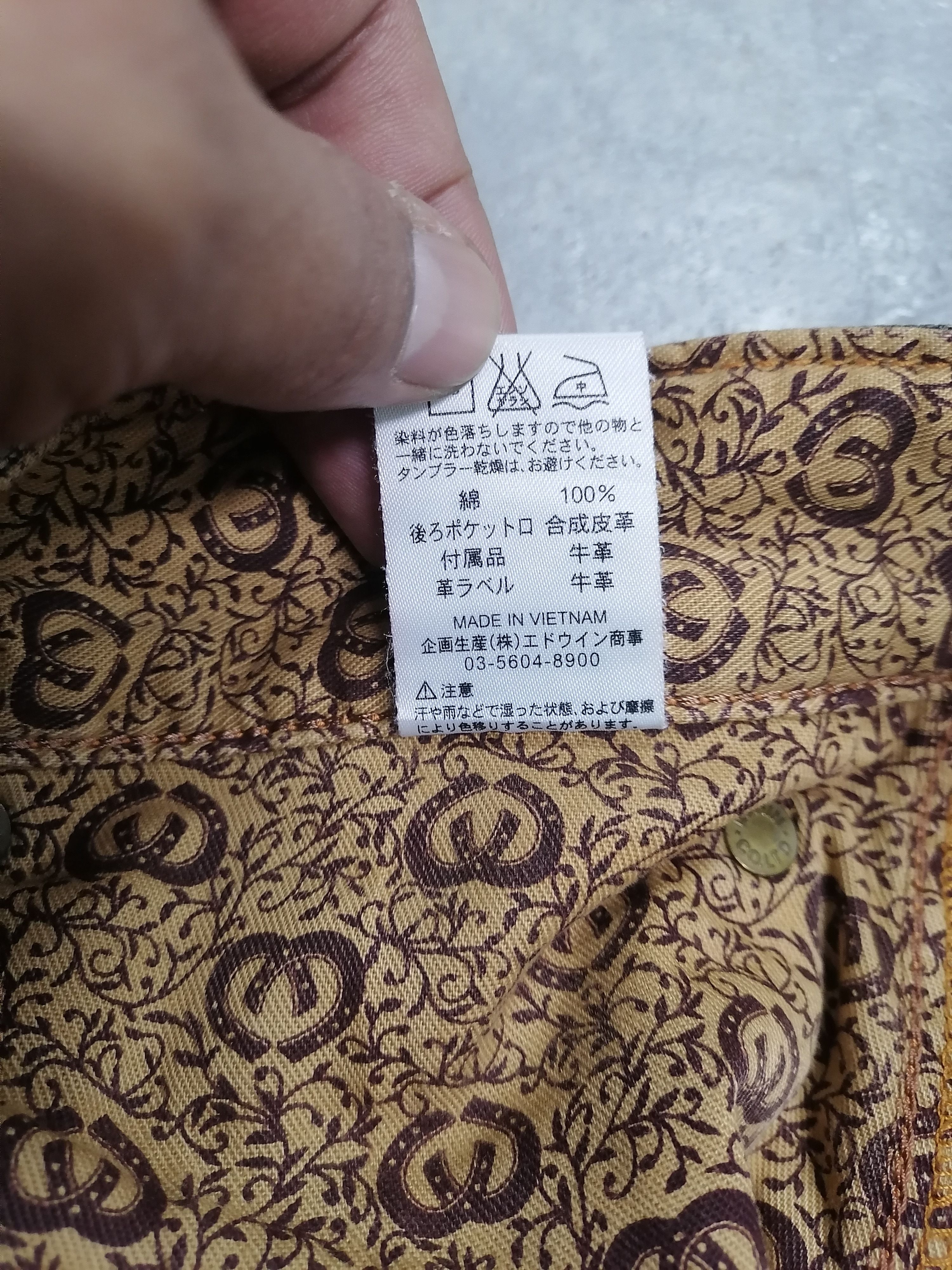 Japanese Brand Trashed Rusty Edwin 503 Blue Trip Distressed Denim Pants Size US 32 / EU 48 - 10 Thumbnail