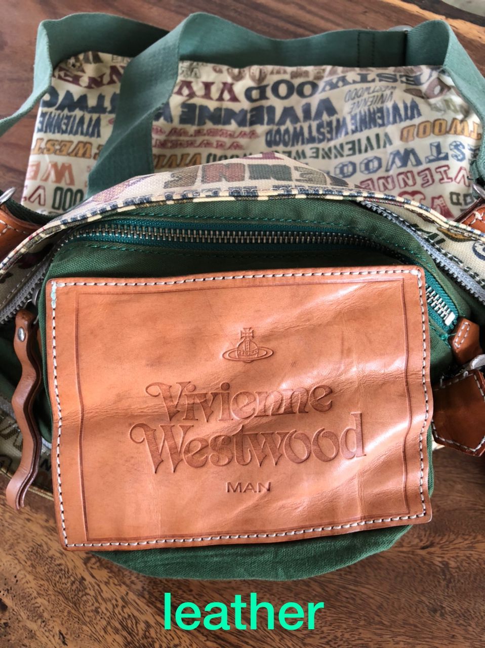 Vivienne Westwood RARE🔥VINTAGE V.W. MAN WATERPROOF COATED CANVAS AOP BAG Size ONE SIZE - 16 Thumbnail
