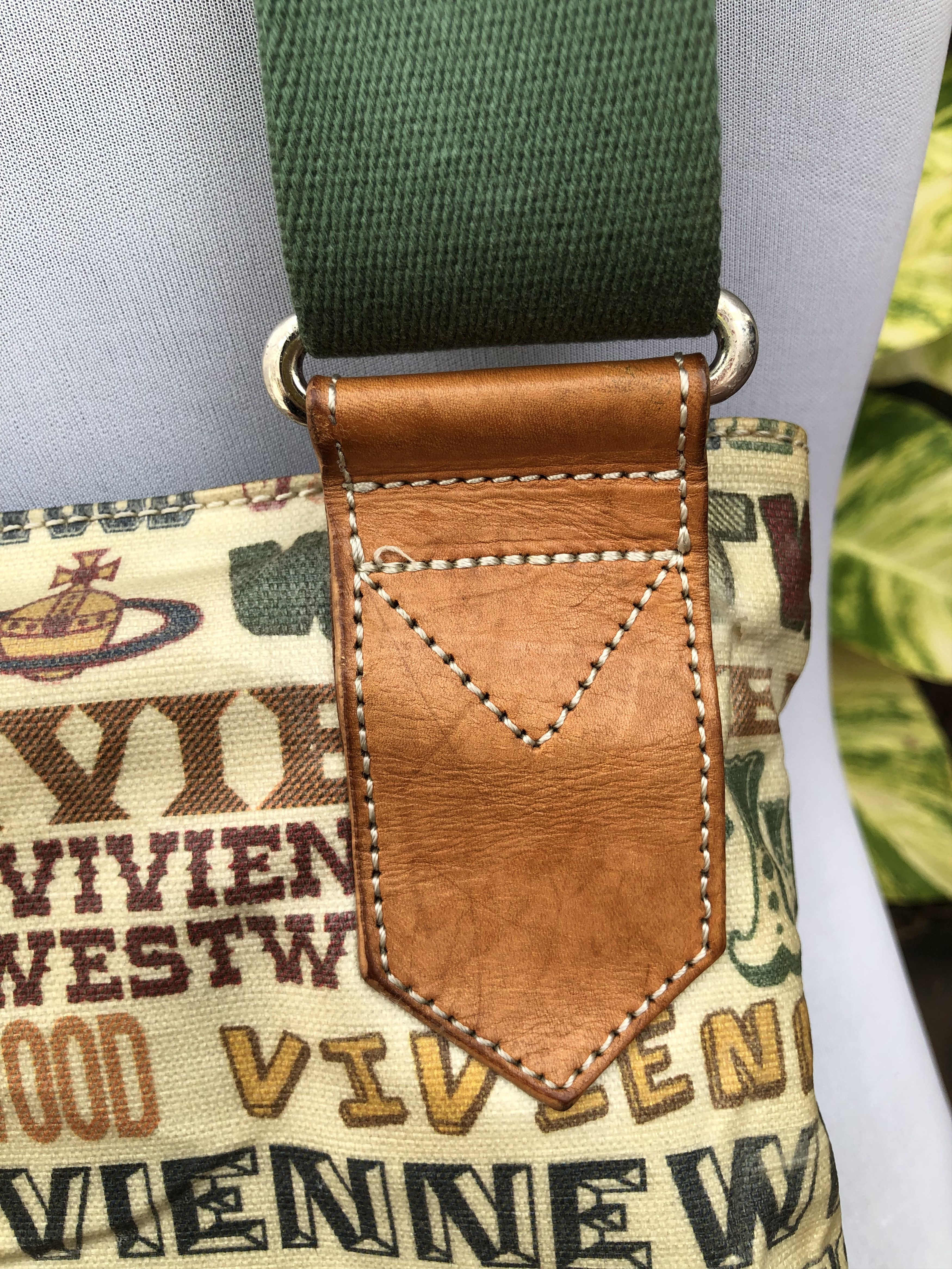 Vivienne Westwood RARE🔥VINTAGE V.W. MAN WATERPROOF COATED CANVAS AOP BAG Size ONE SIZE - 9 Thumbnail