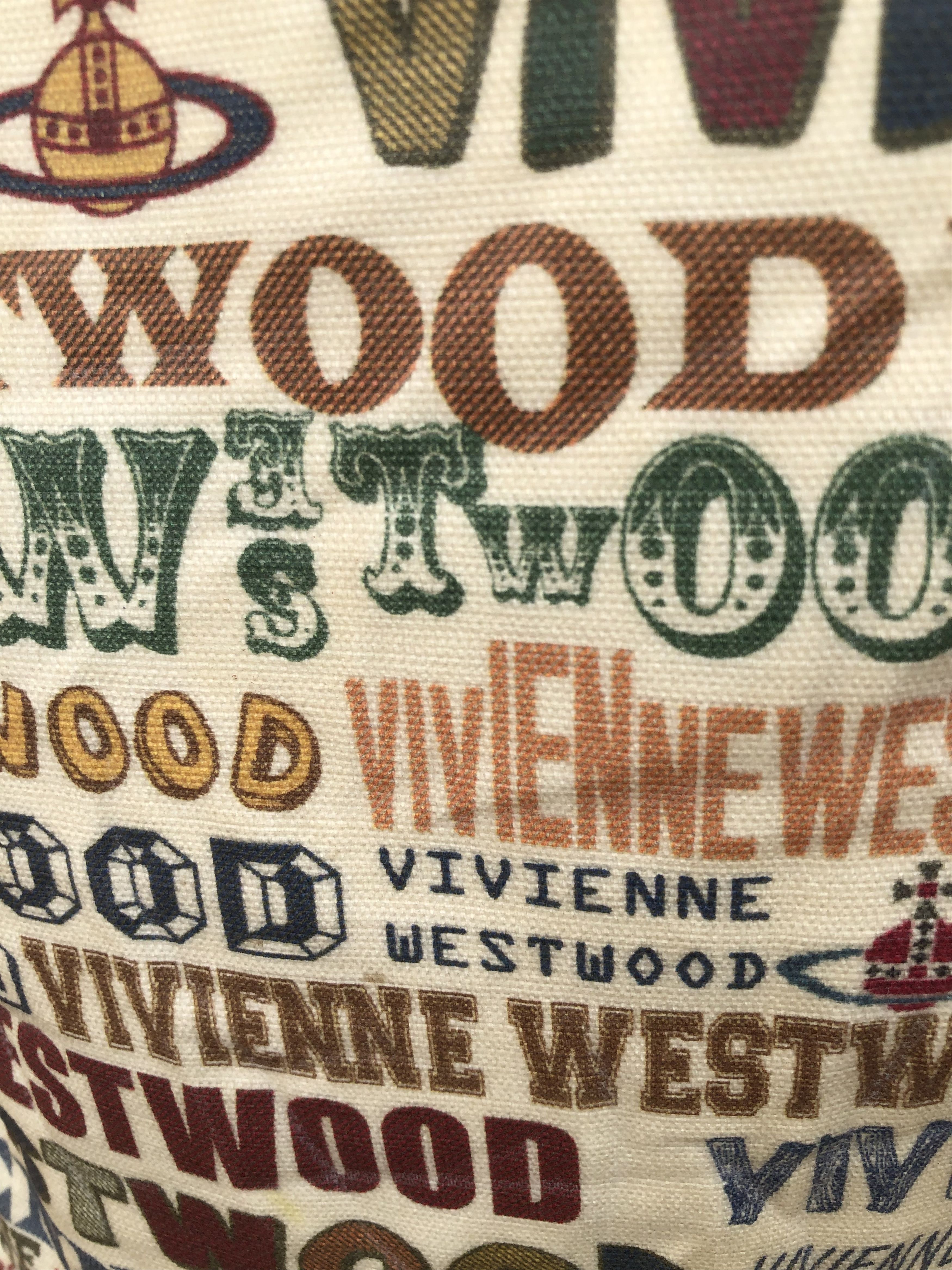 Vivienne Westwood RARE🔥VINTAGE V.W. MAN WATERPROOF COATED CANVAS AOP BAG Size ONE SIZE - 4 Thumbnail