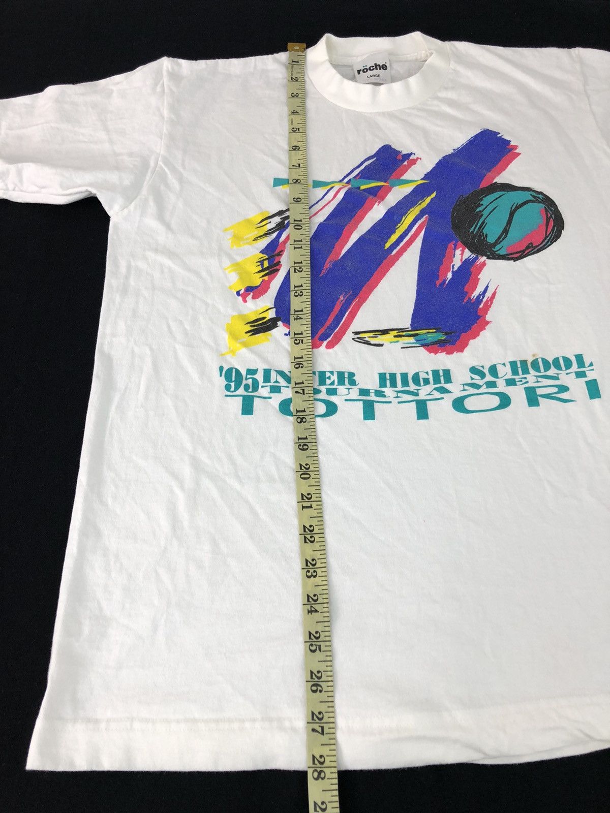 Vintage Vintage Roche Inter High School Tournament Tottori 1995 Tee Size US L / EU 52-54 / 3 - 8 Thumbnail