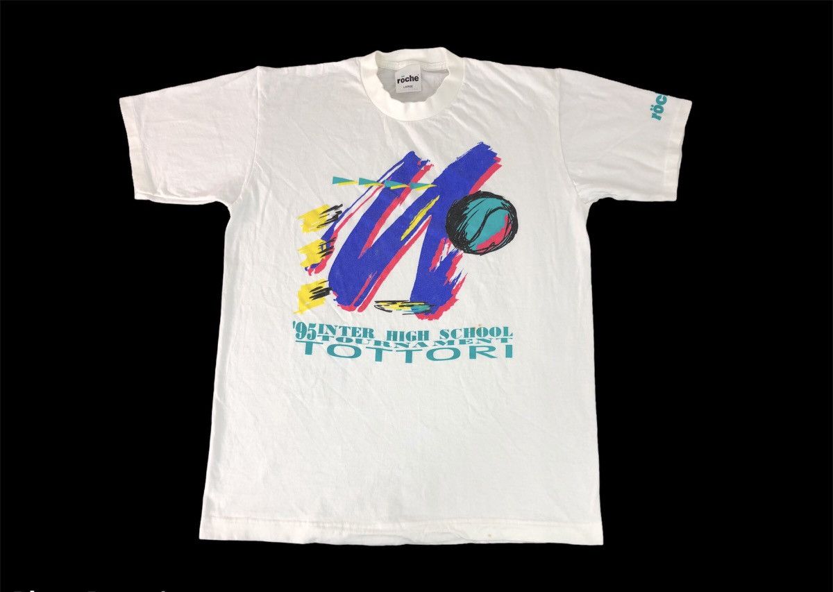 Vintage Vintage Roche Inter High School Tournament Tottori 1995 Tee Size US L / EU 52-54 / 3 - 1 Thumbnail