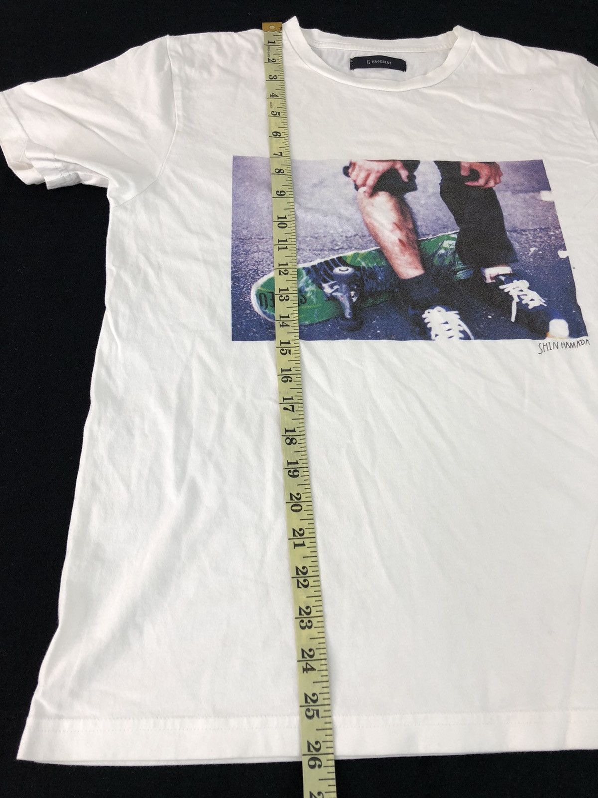 Japanese Brand × RAGEBLUE Vintage Rageblue Shin Hamada Box Logo Skateboard Tee Size US M / EU 48-50 / 2 - 8 Thumbnail