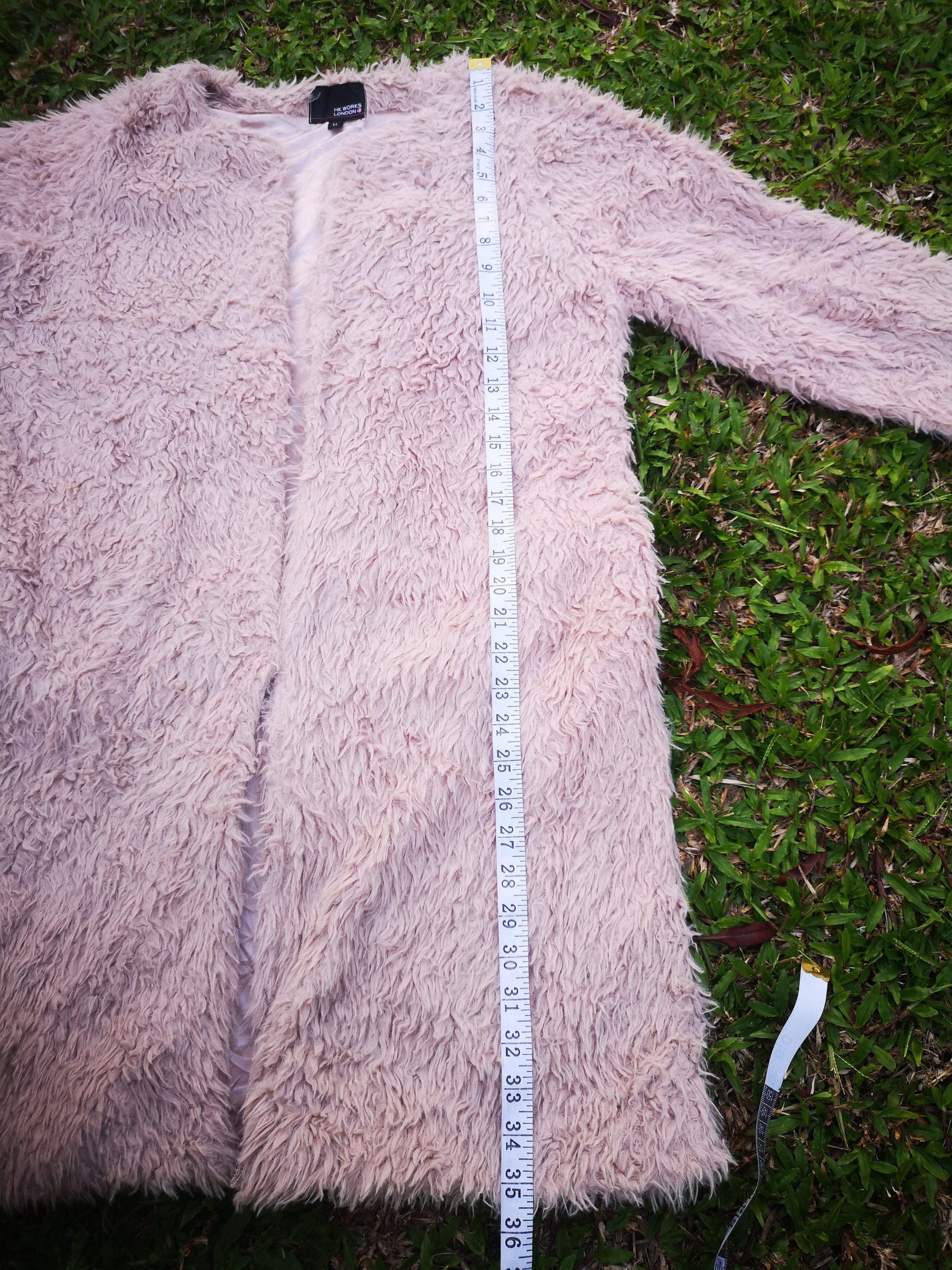 Designer × Japanese Brand × Vintage HK Work London Long Faux Fur Fleece Cardigan Size L / US 10 / IT 46 - 13 Thumbnail