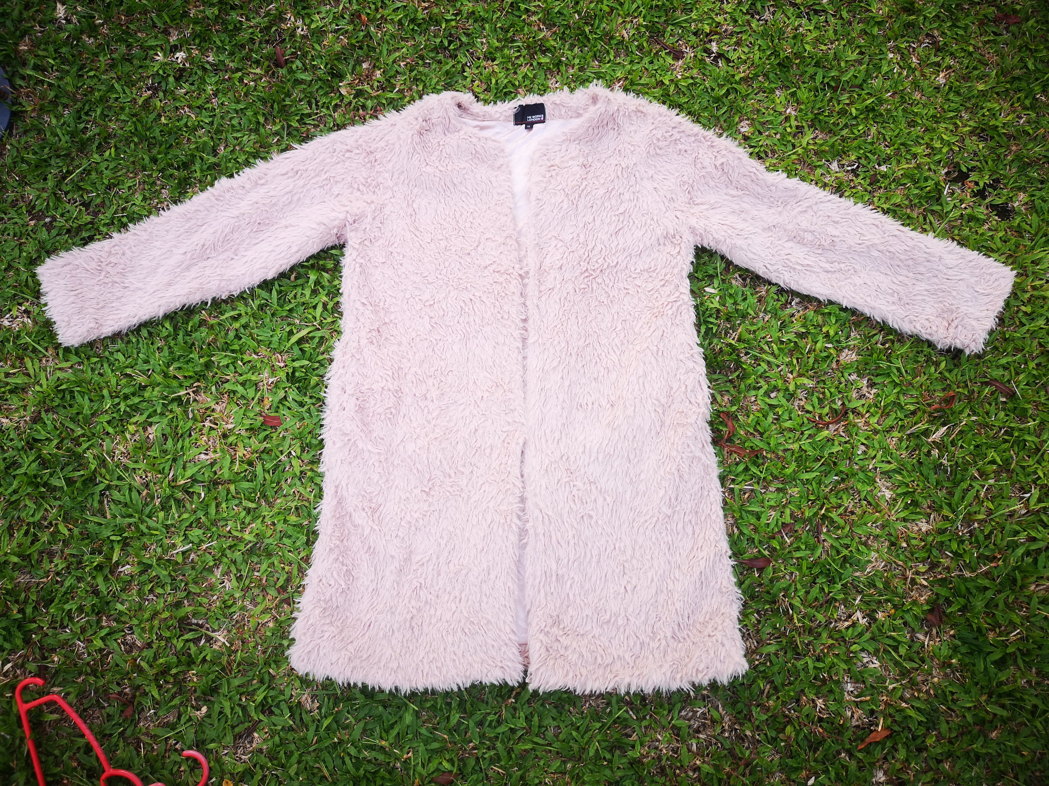Designer × Japanese Brand × Vintage HK Work London Long Faux Fur Fleece Cardigan Size L / US 10 / IT 46 - 3 Thumbnail
