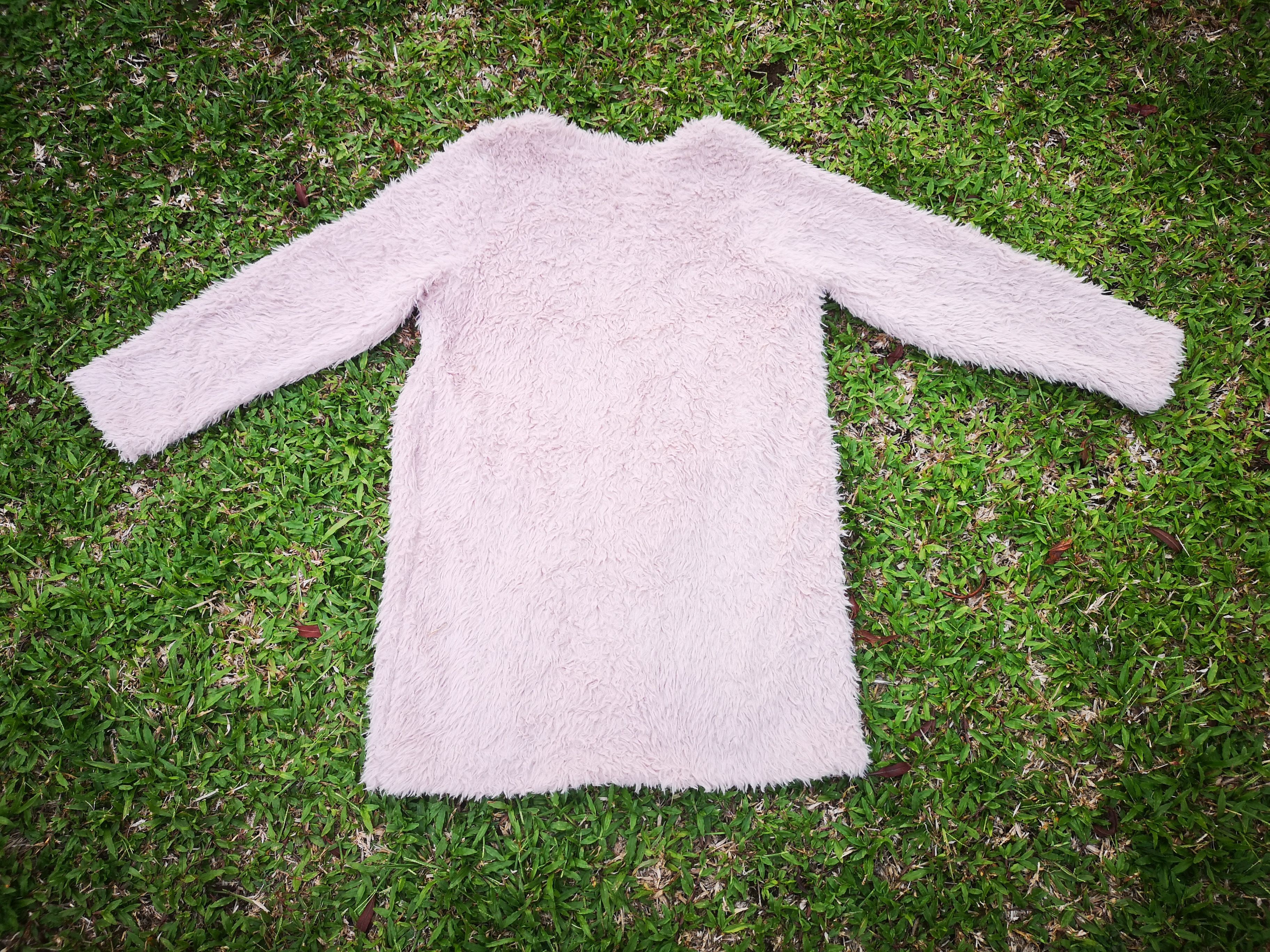 Designer × Japanese Brand × Vintage HK Work London Long Faux Fur Fleece Cardigan Size L / US 10 / IT 46 - 4 Thumbnail