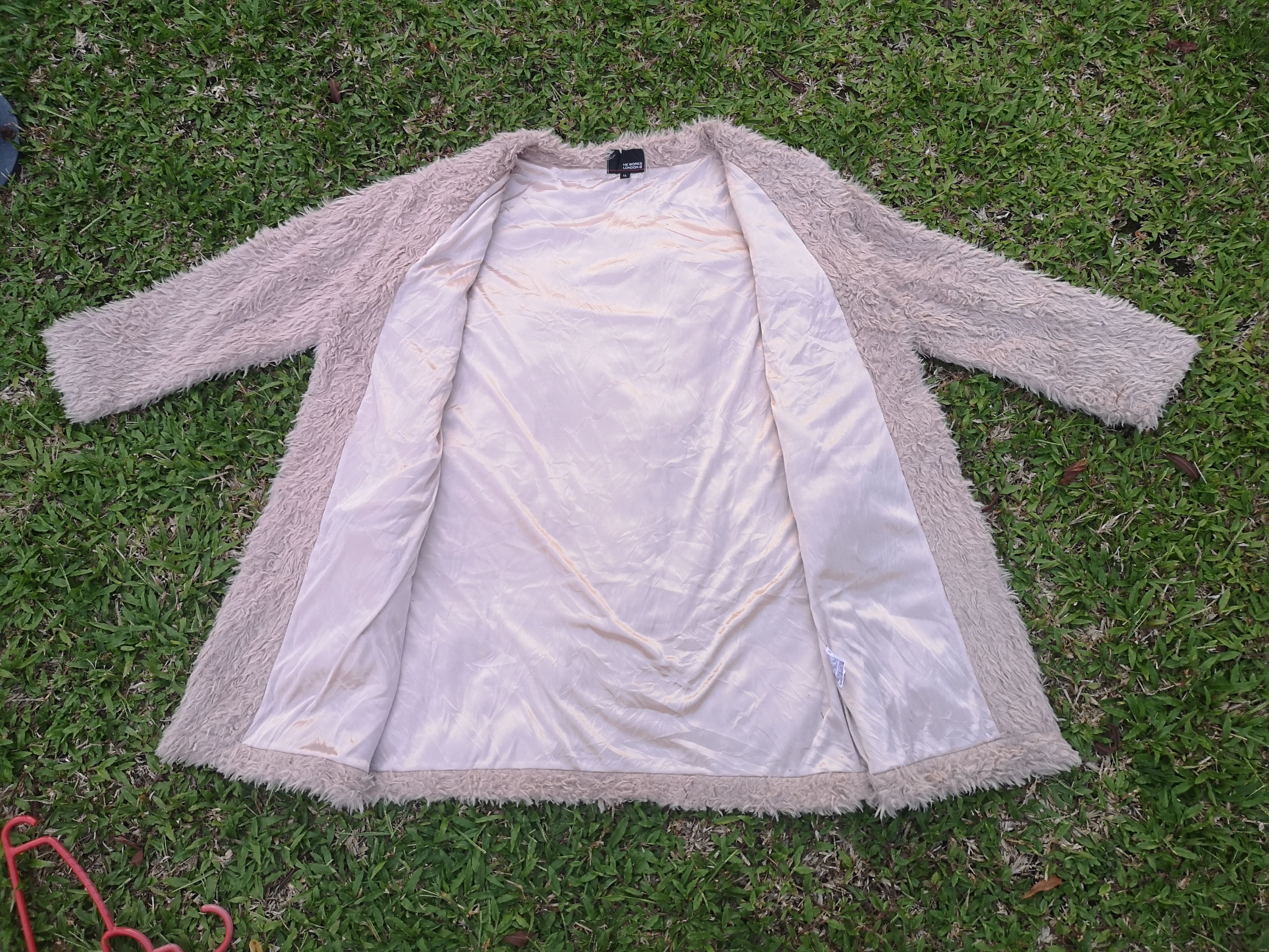 Designer × Japanese Brand × Vintage HK Work London Long Faux Fur Fleece Cardigan Size L / US 10 / IT 46 - 7 Thumbnail