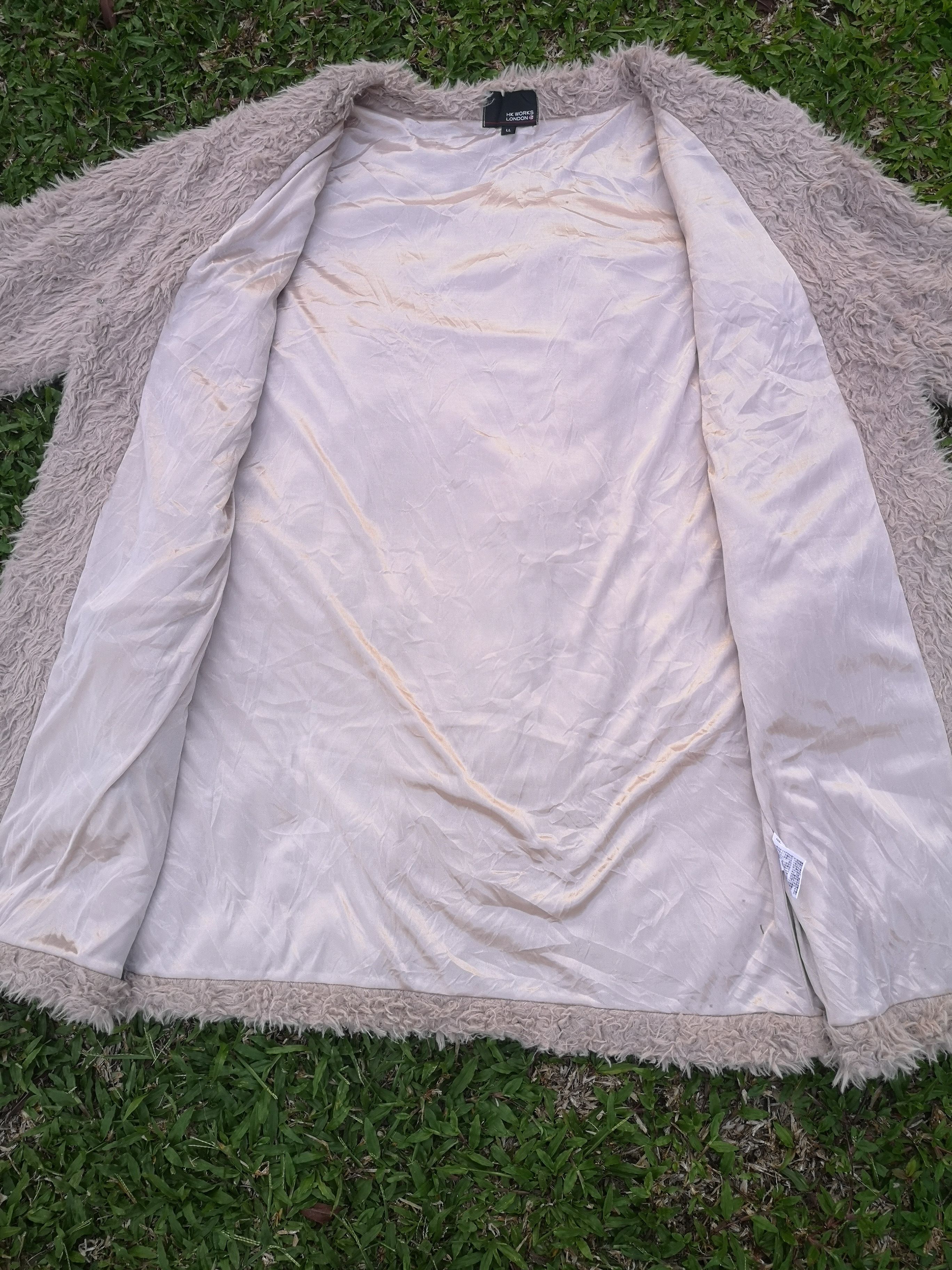 Designer × Japanese Brand × Vintage HK Work London Long Faux Fur Fleece Cardigan Size L / US 10 / IT 46 - 8 Thumbnail