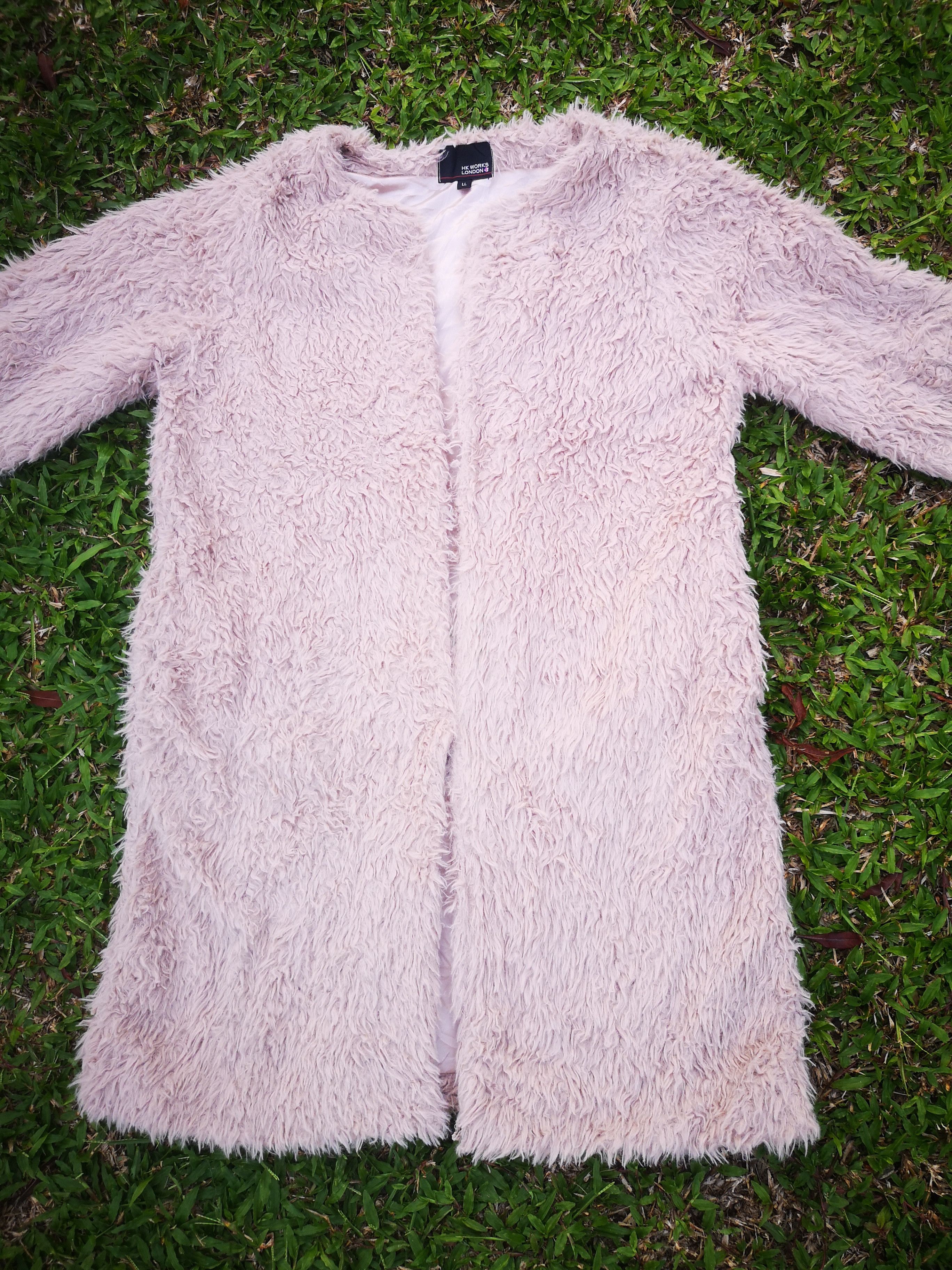 Designer × Japanese Brand × Vintage HK Work London Long Faux Fur Fleece Cardigan Size L / US 10 / IT 46 - 5 Thumbnail