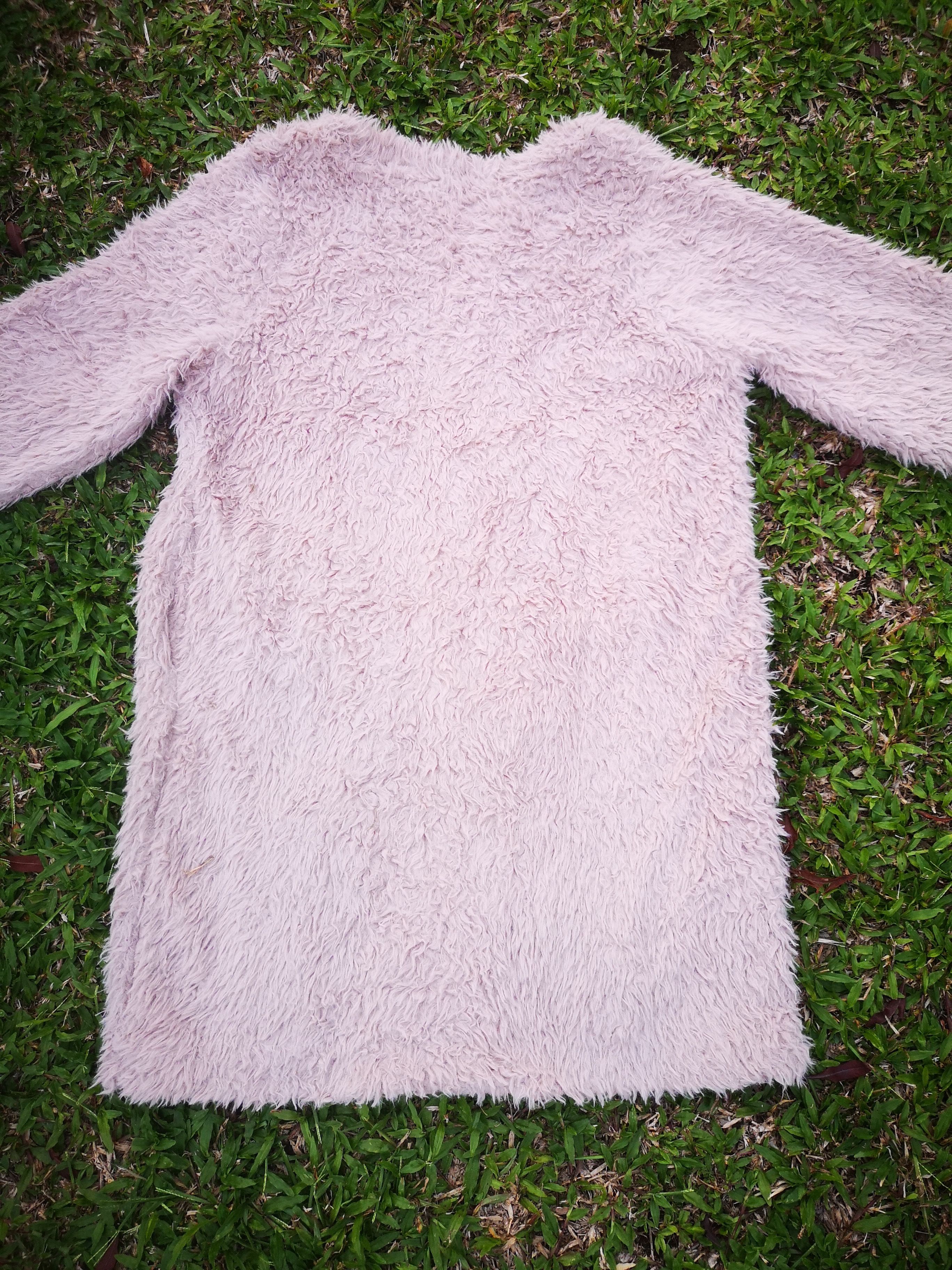 Designer × Japanese Brand × Vintage HK Work London Long Faux Fur Fleece Cardigan Size L / US 10 / IT 46 - 6 Thumbnail