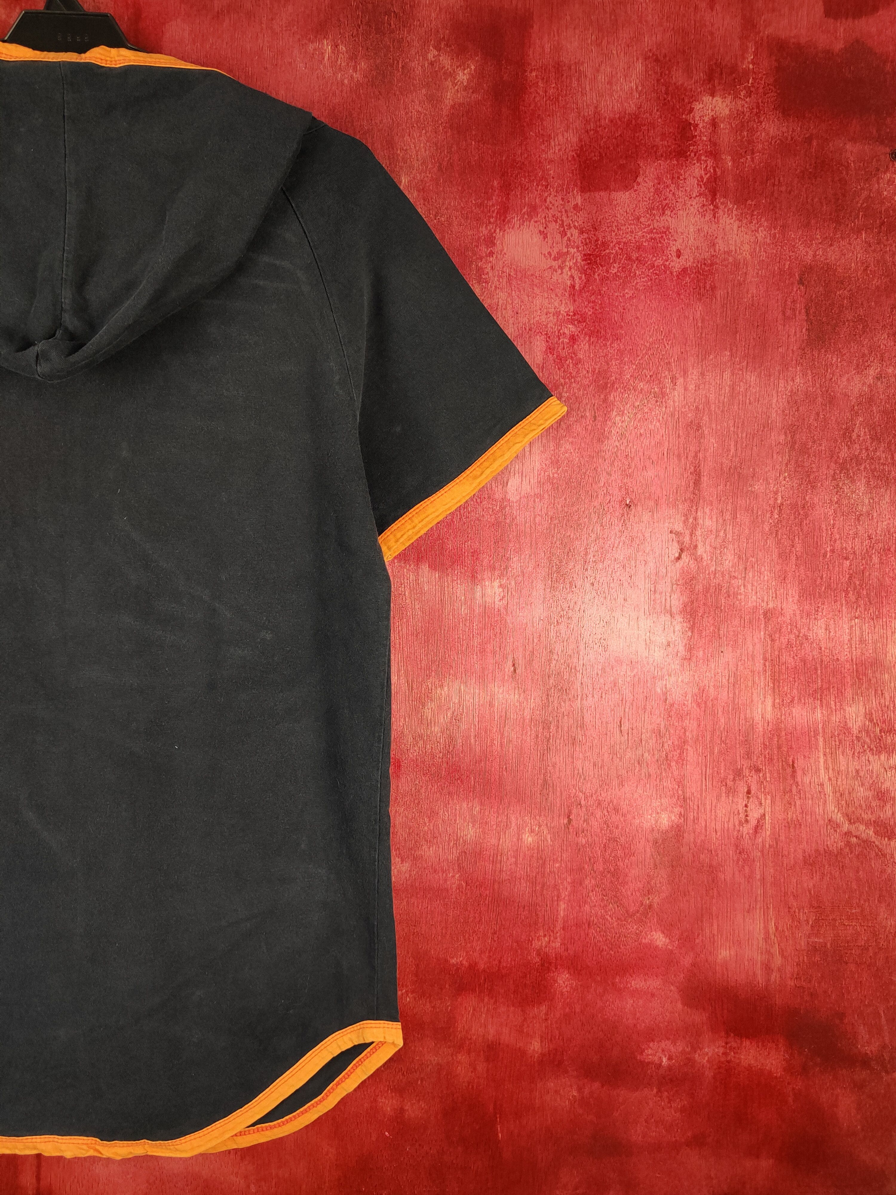 Japanese Brand Frankie NewYork Dark Blue Hoodie Short Sleeve T-shirt #179B Size M / US 6-8 / IT 42-44 - 7 Thumbnail