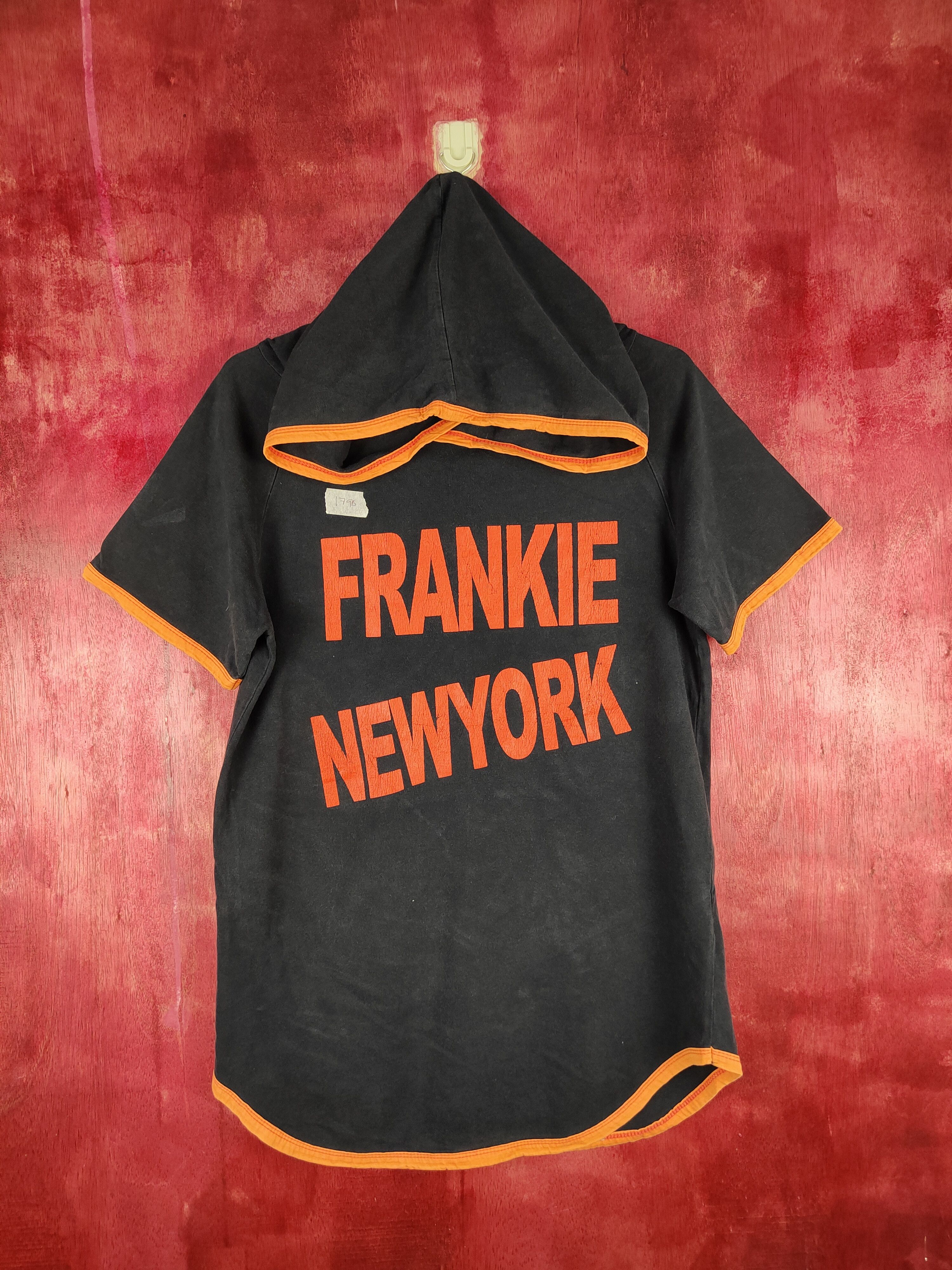Japanese Brand Frankie NewYork Dark Blue Hoodie Short Sleeve T-shirt #179B Size M / US 6-8 / IT 42-44 - 1 Thumbnail