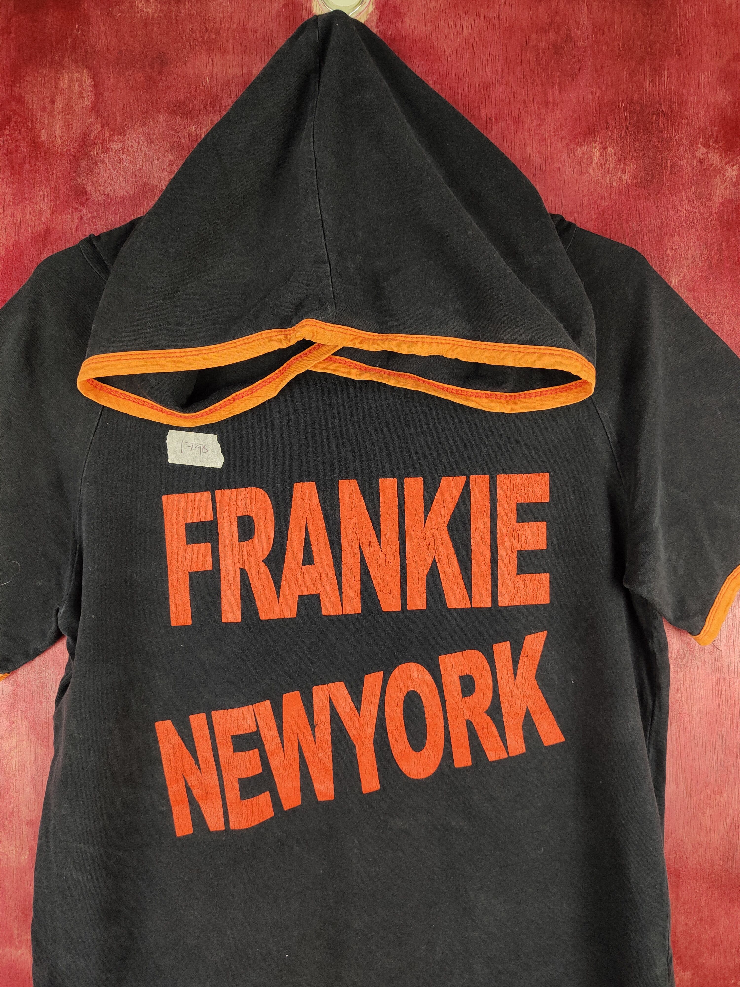 Japanese Brand Frankie NewYork Dark Blue Hoodie Short Sleeve T-shirt #179B Size M / US 6-8 / IT 42-44 - 2 Thumbnail