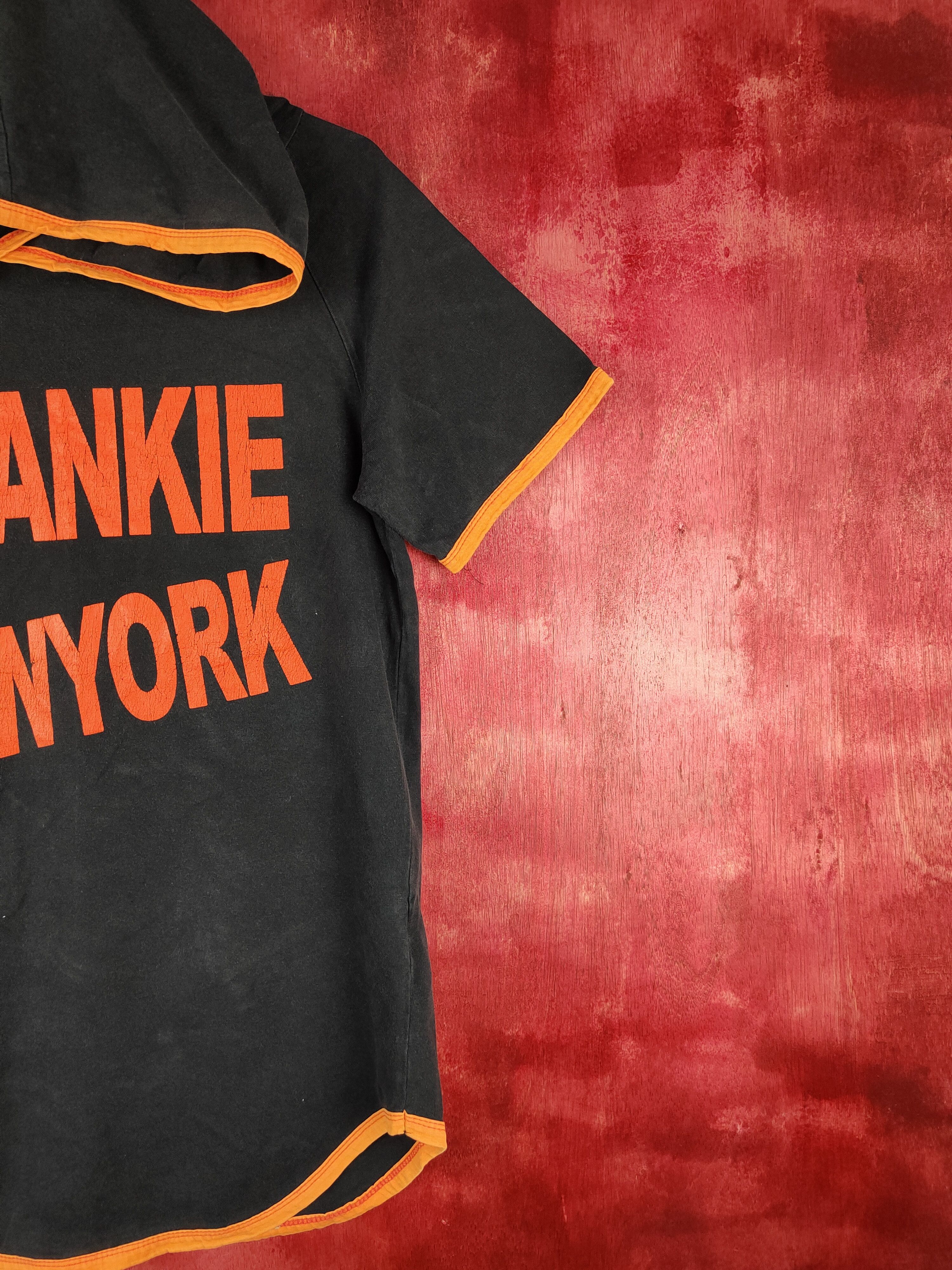 Japanese Brand Frankie NewYork Dark Blue Hoodie Short Sleeve T-shirt #179B Size M / US 6-8 / IT 42-44 - 4 Thumbnail