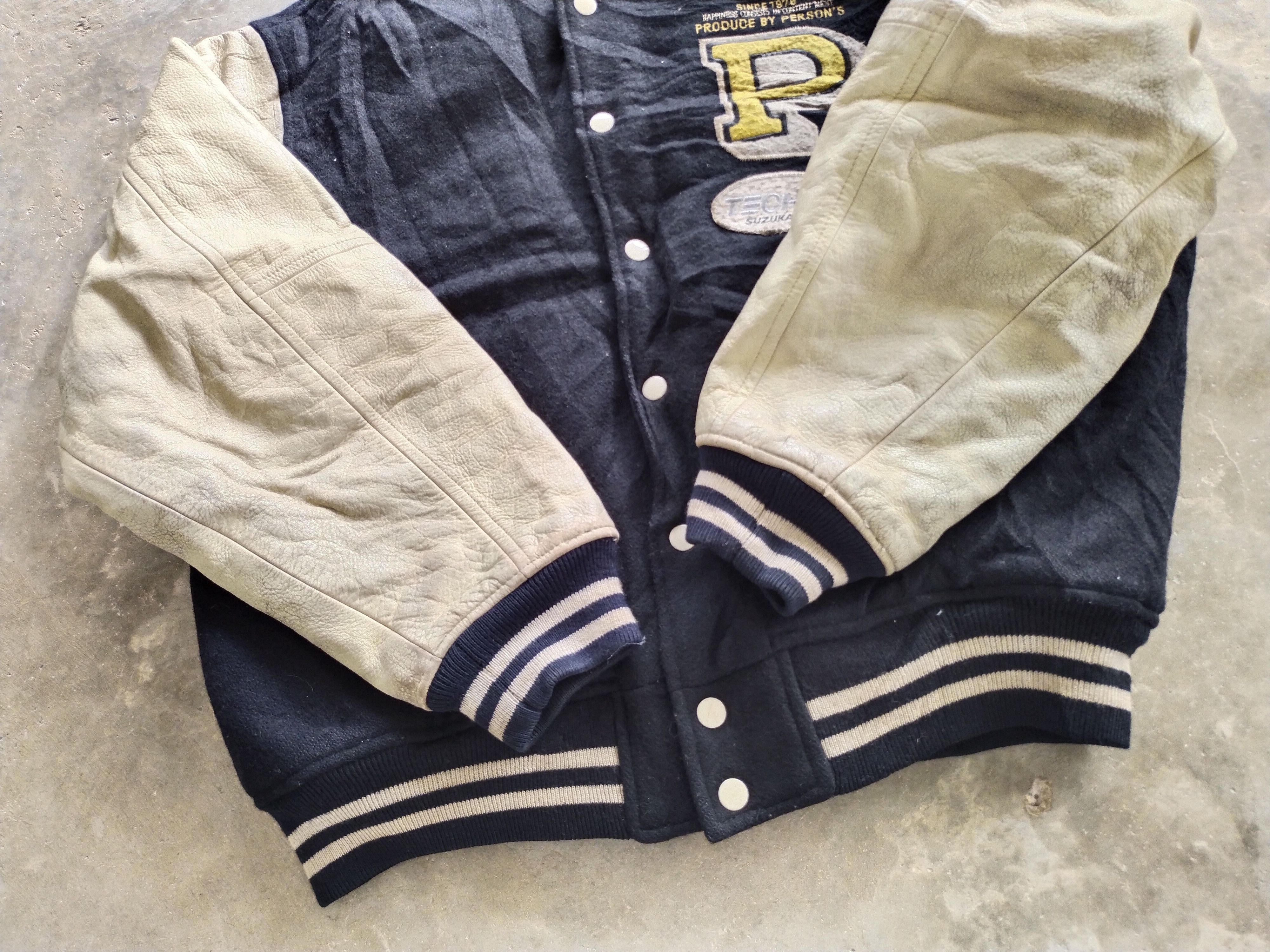 PERSON'S Vintage 70s Varsity PERSON'S Wool/Leather Jacket Size US L / EU 52-54 / 3 - 3 Thumbnail