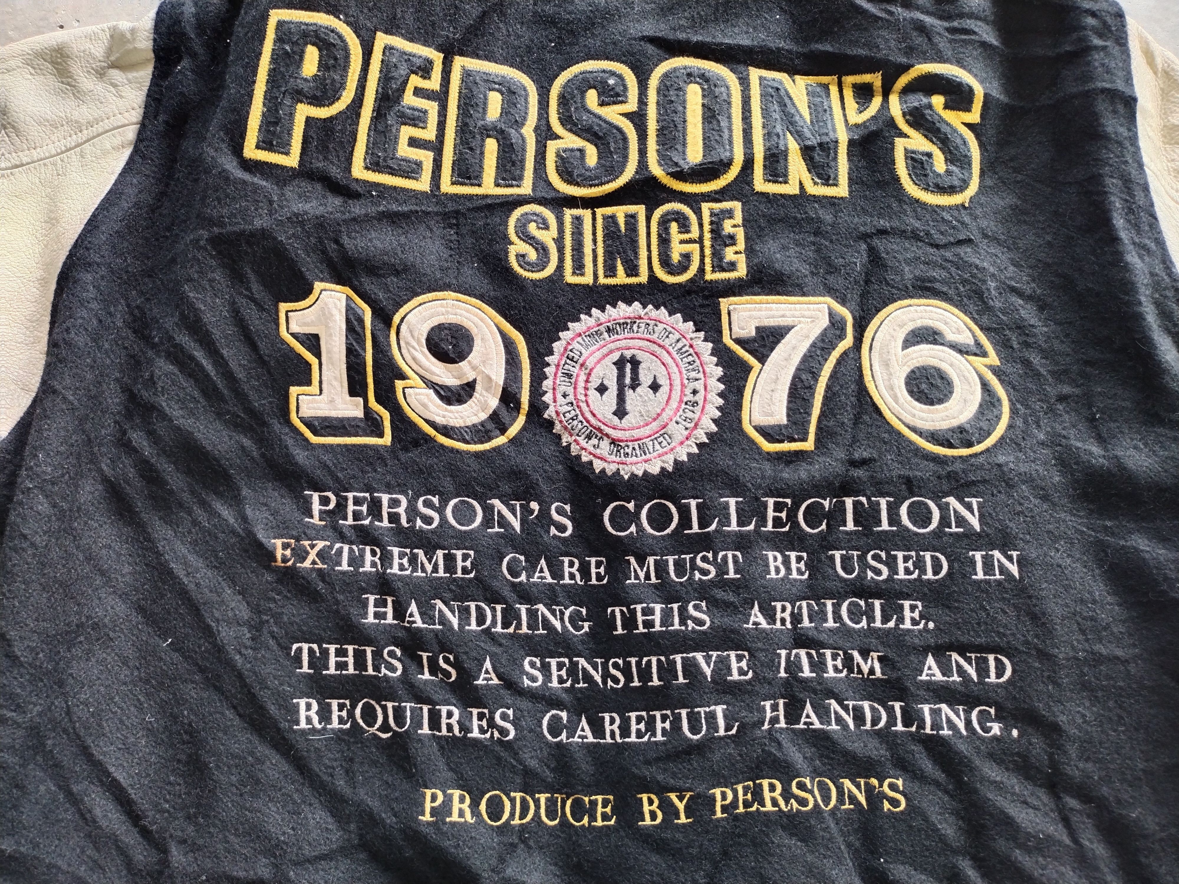 PERSON'S Vintage 70s Varsity PERSON'S Wool/Leather Jacket Size US L / EU 52-54 / 3 - 10 Thumbnail