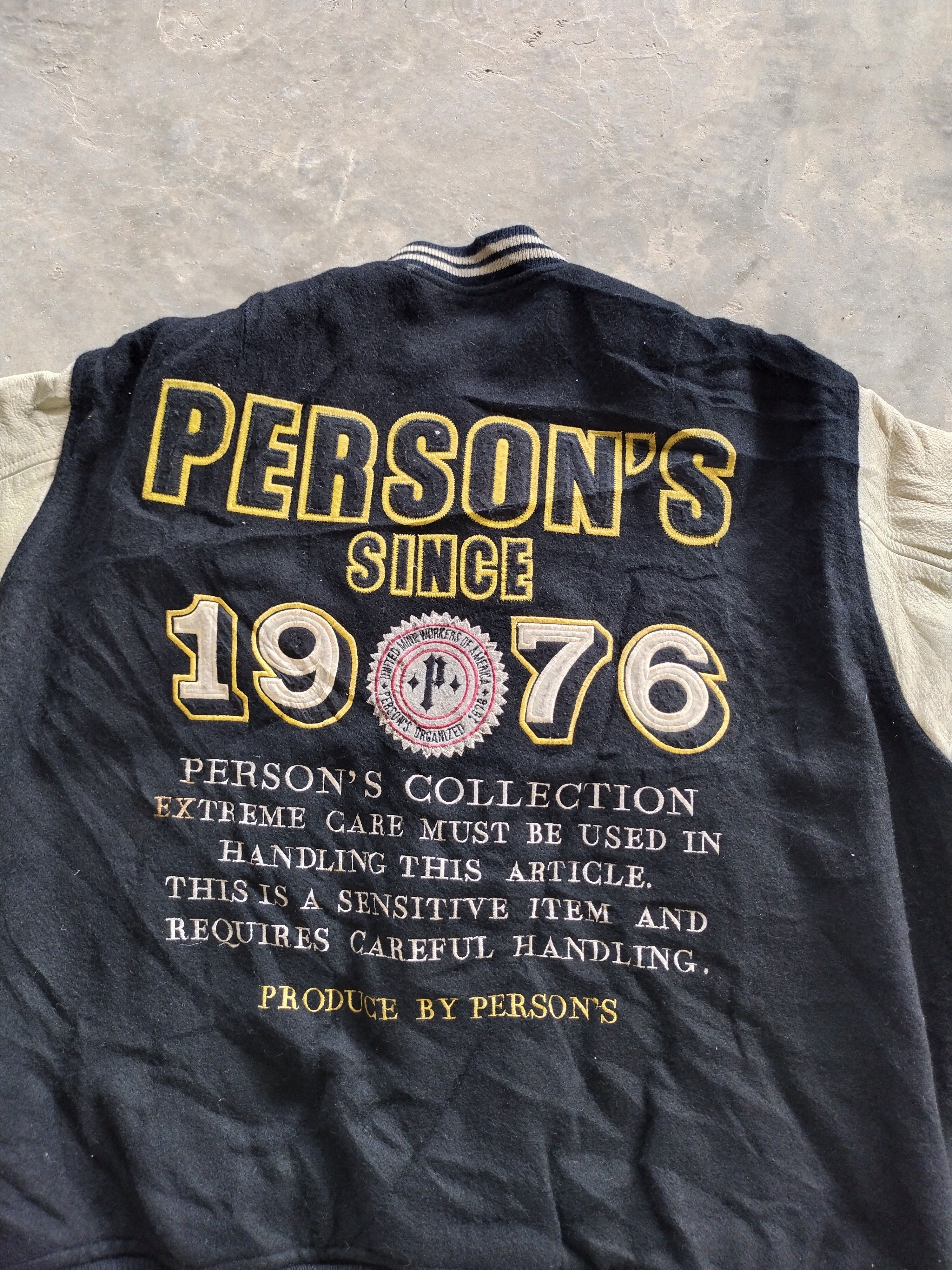 PERSON'S Vintage 70s Varsity PERSON'S Wool/Leather Jacket Size US L / EU 52-54 / 3 - 12 Thumbnail