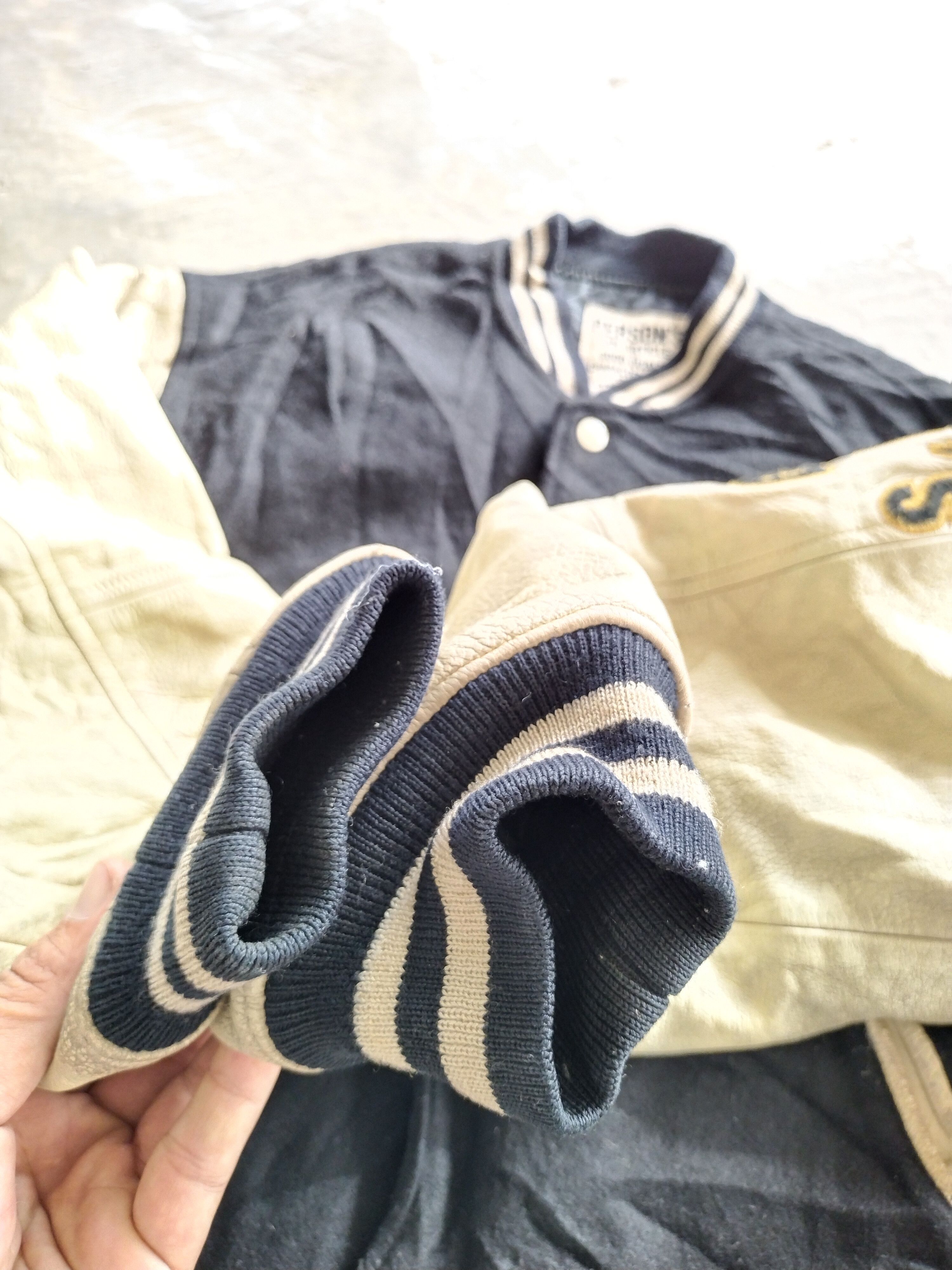 PERSON'S Vintage 70s Varsity PERSON'S Wool/Leather Jacket Size US L / EU 52-54 / 3 - 2 Thumbnail
